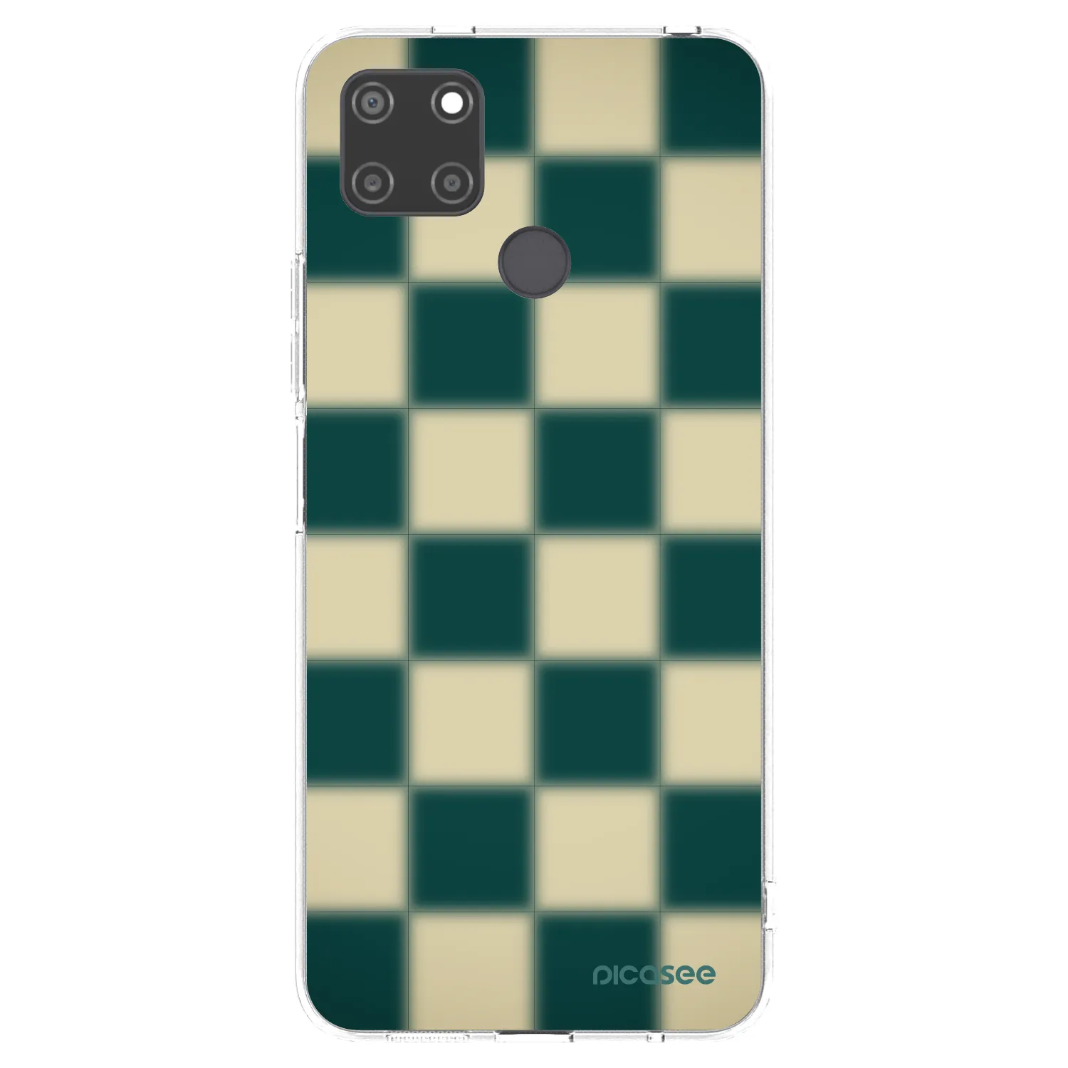 Picasee silikonowe przeźroczyste etui na Realme C21Y - Shadow Chess