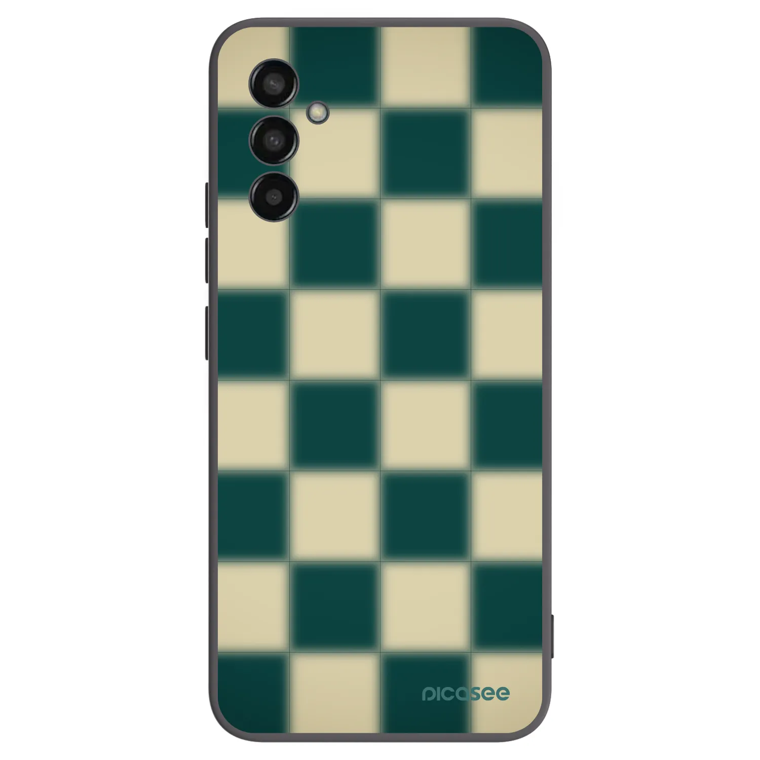 Picasee silikonowe czarne etui na Samsung Galaxy M13 M135F - Shadow Chess