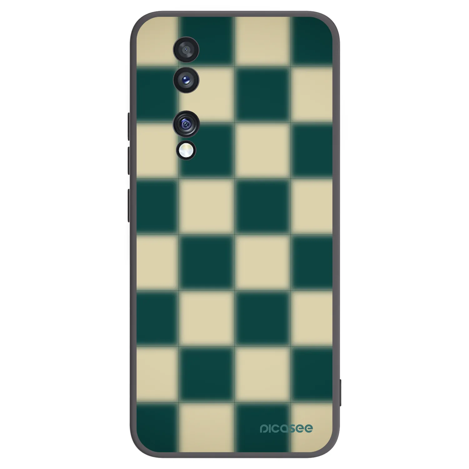 Picasee silikonowe czarne etui na Honor 70 - Shadow Chess