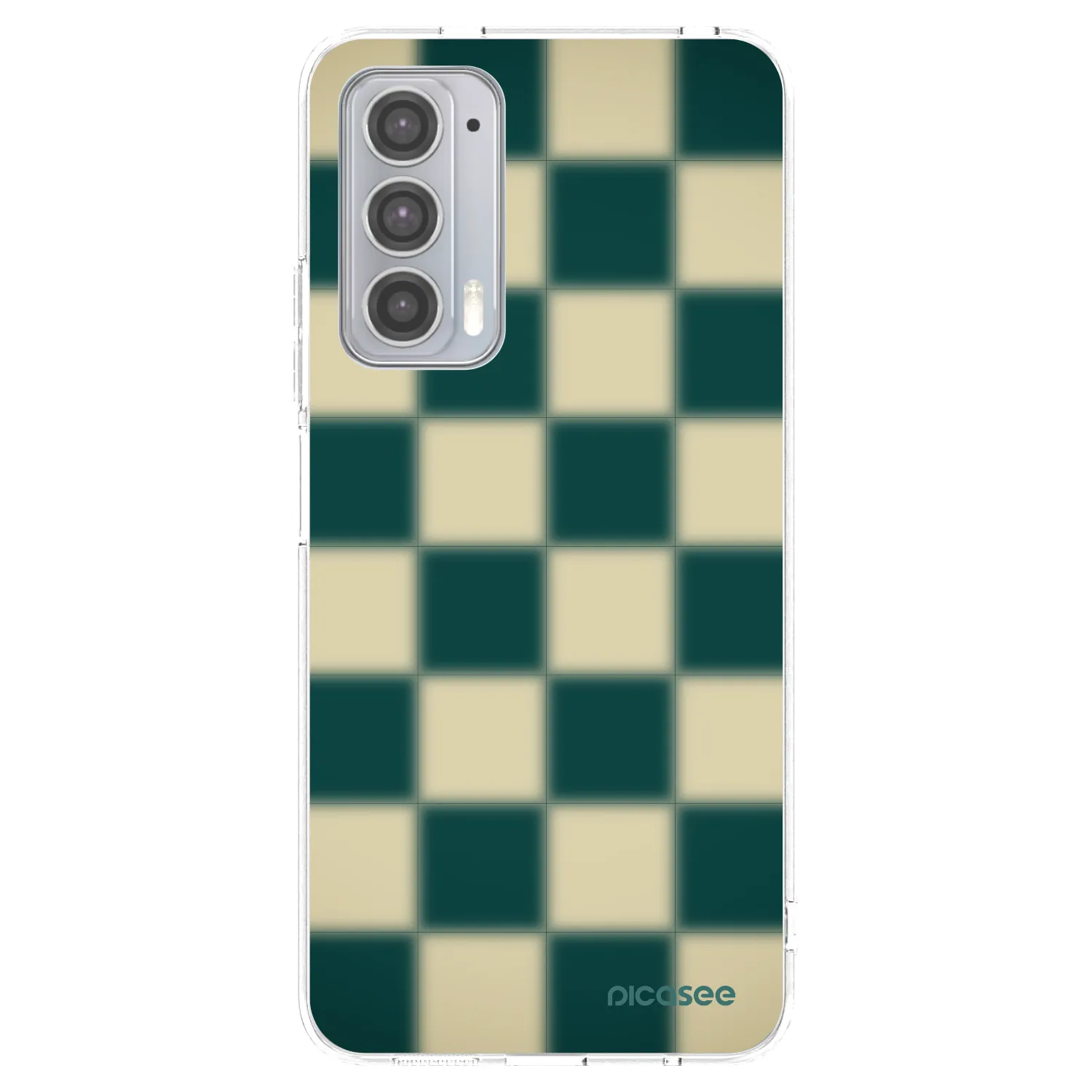Picasee silikonowe przeźroczyste etui na Motorola Edge 20 - Shadow Chess