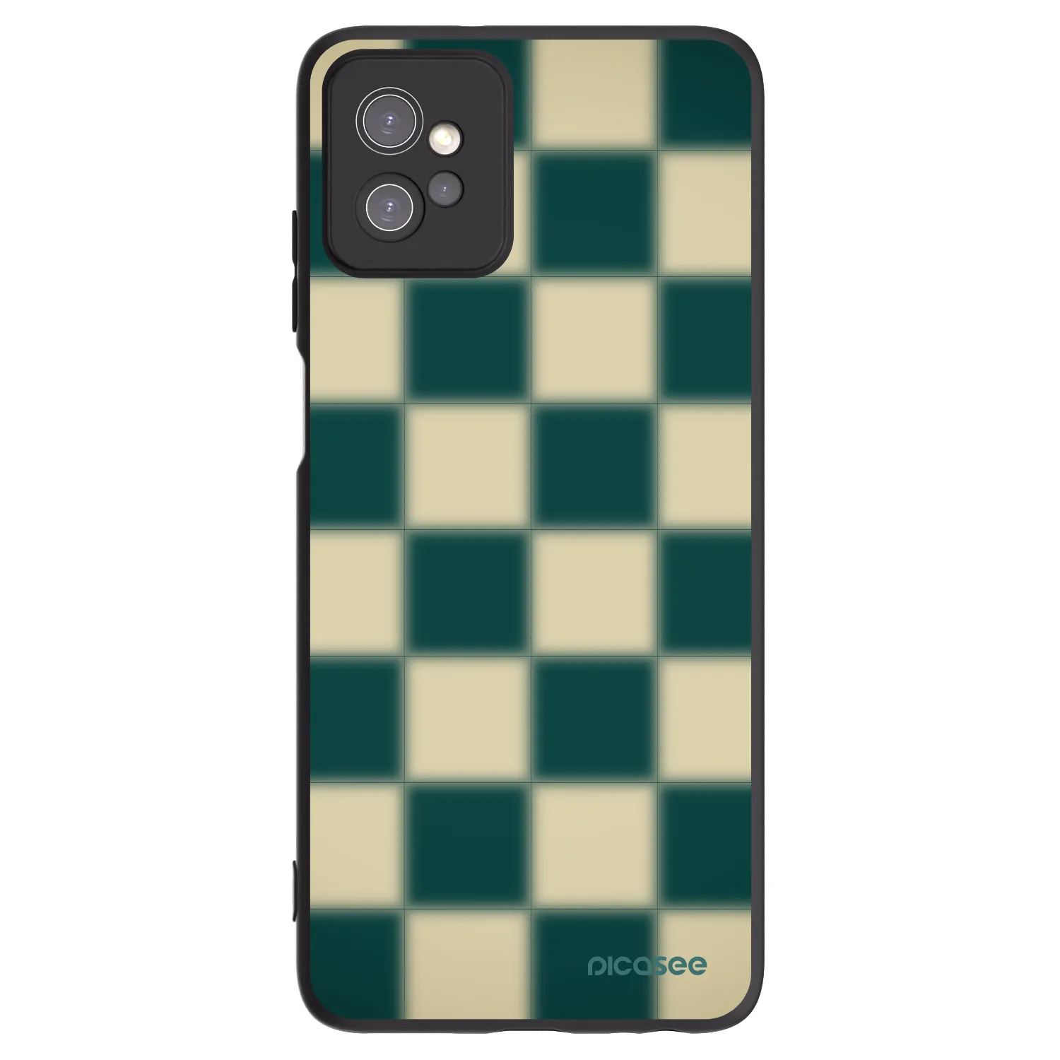 Picasee silikonowe czarne etui na Motorola Moto G32 - Shadow Chess