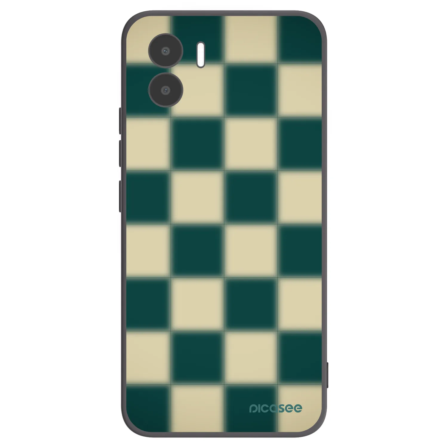 Picasee silikonowe czarne etui na Xiaomi Redmi A1 - Shadow Chess
