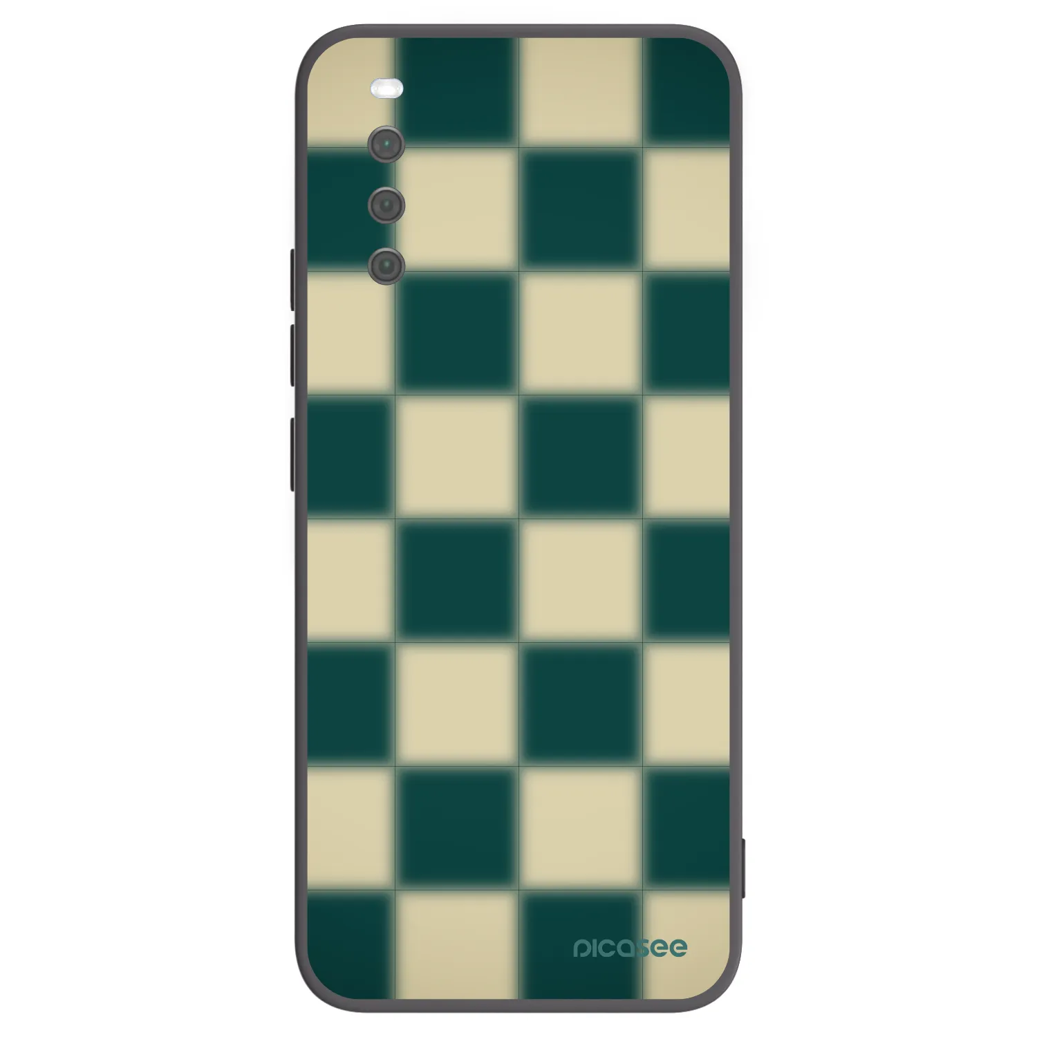 Picasee silikonowe czarne etui na Sony Xperia 10 III - Shadow Chess