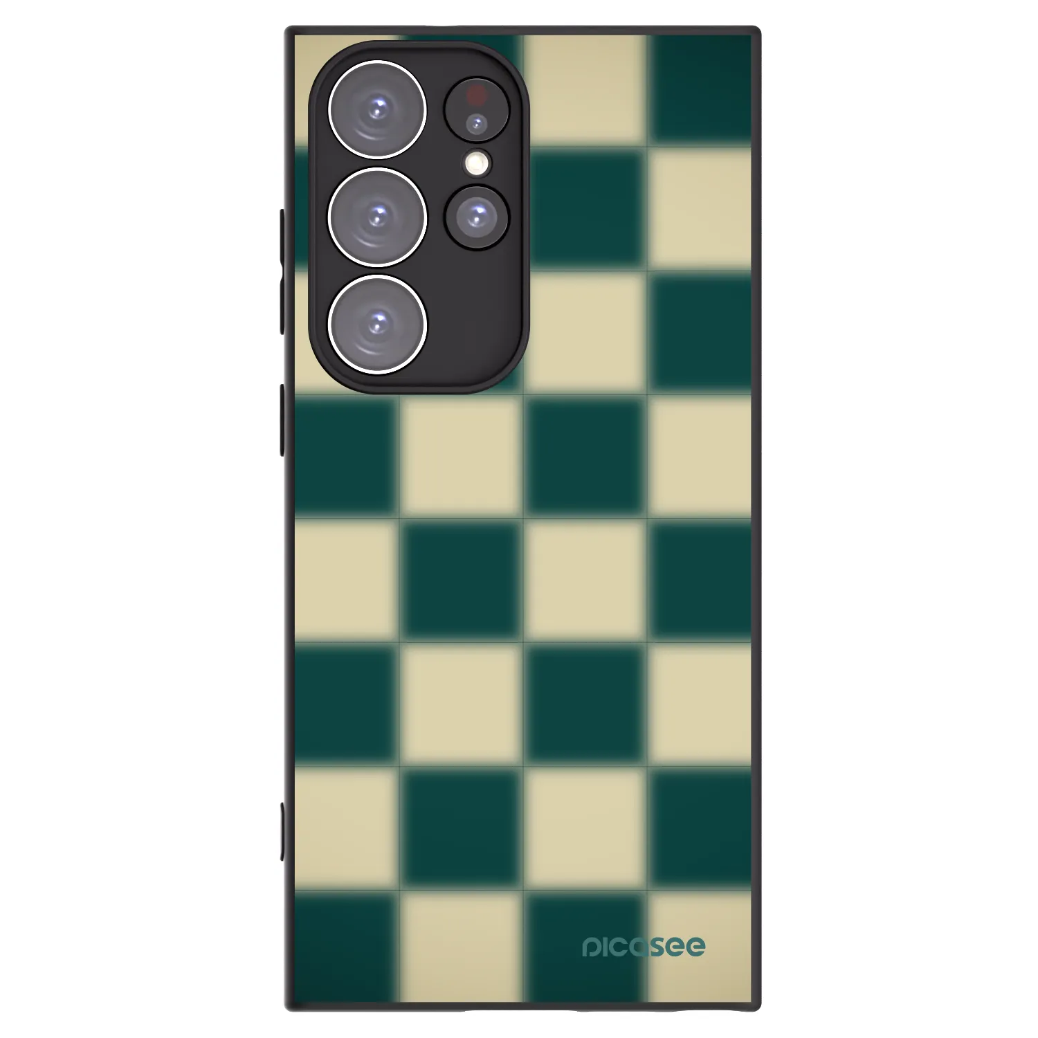 Picasee silikonowe czarne etui na Samsung Galaxy S23 Ultra 5G - Shadow Chess