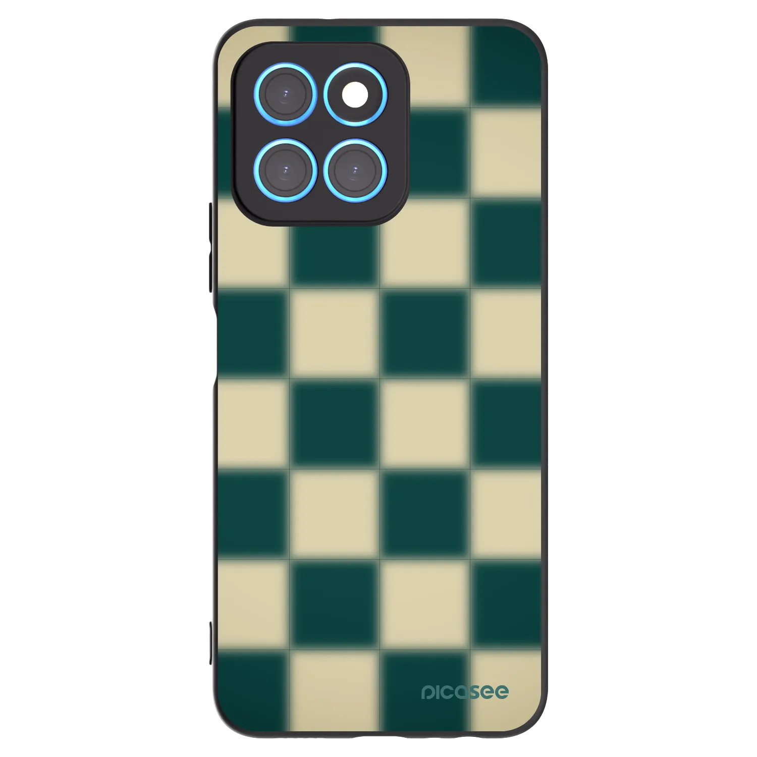 Picasee silikonowe czarne etui na Honor X8 5G - Shadow Chess