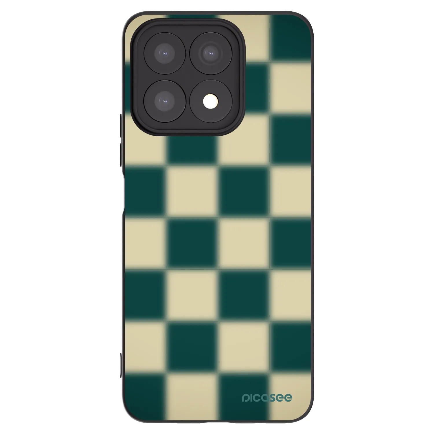 Picasee silikonowe czarne etui na Honor X8a - Shadow Chess