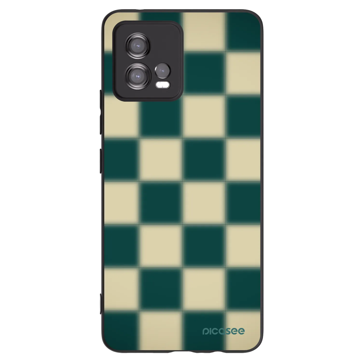 Picasee silikonowe czarne etui na Motorola Moto G72 - Shadow Chess