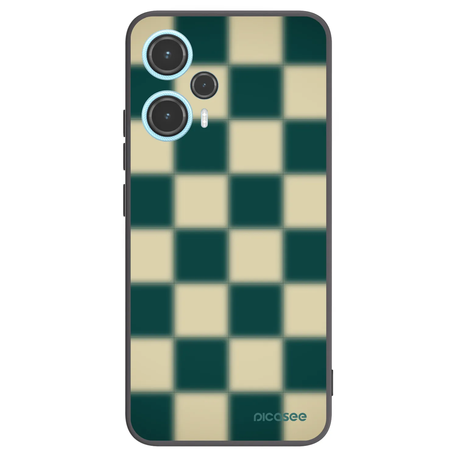 Picasee silikonowe czarne etui na Xiaomi Poco F5 - Shadow Chess