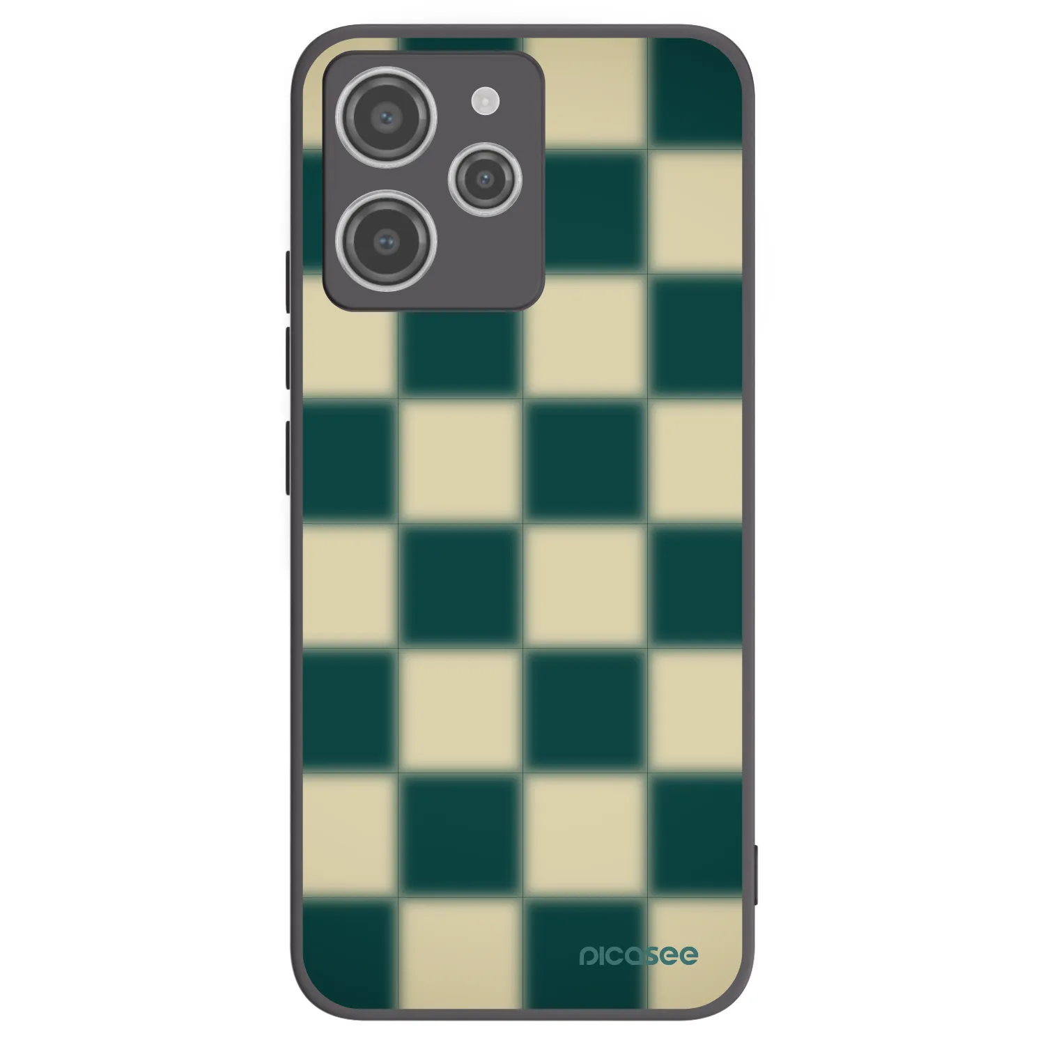 Picasee silikonowe czarne etui na Xiaomi Redmi 12 4G - Shadow Chess