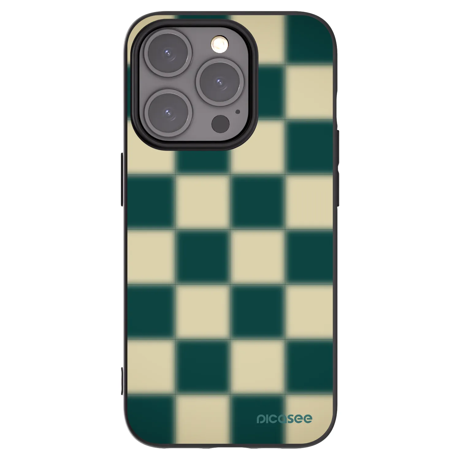 Picasee silikonowe czarne etui na Apple iPhone 15 Pro - Shadow Chess
