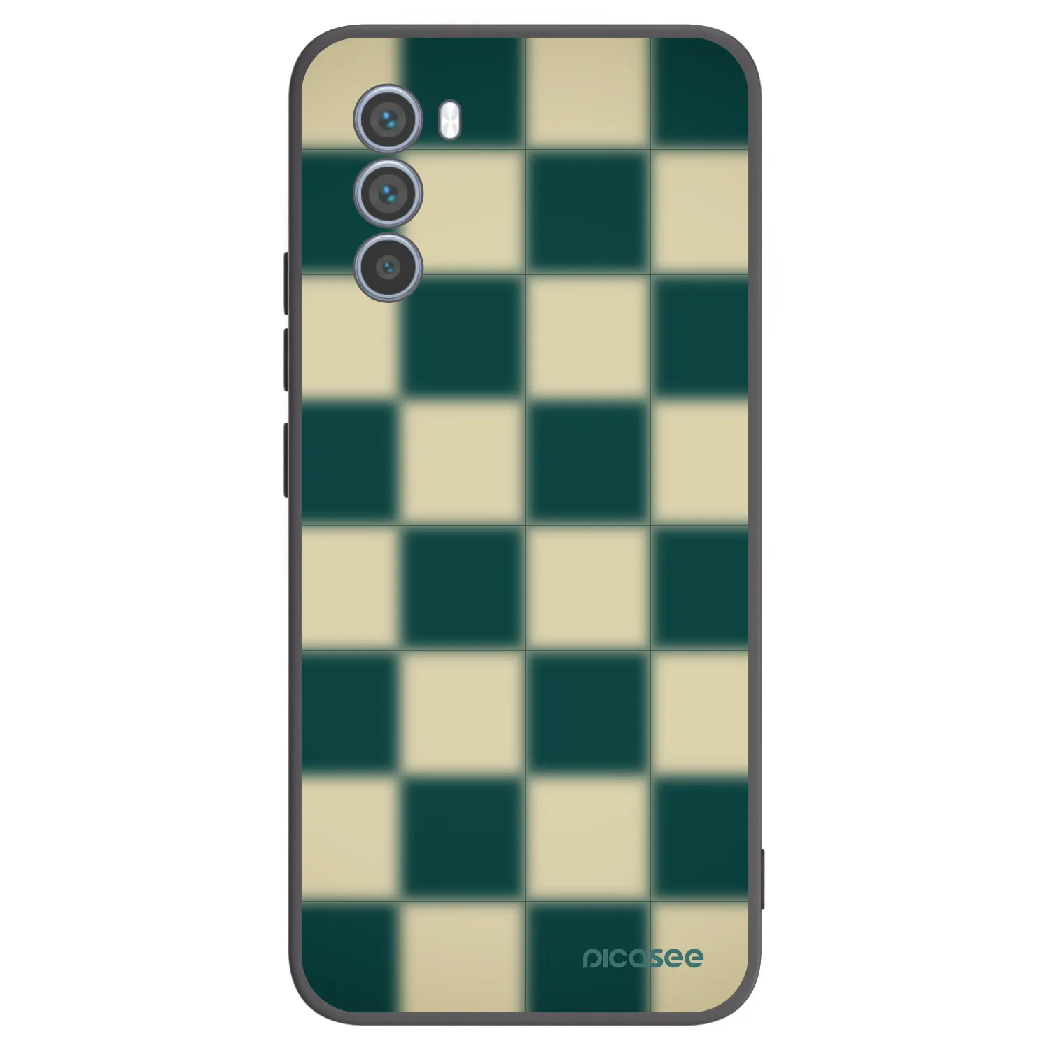 Picasee silikonowe czarne etui na Motorola Moto G62 - Shadow Chess