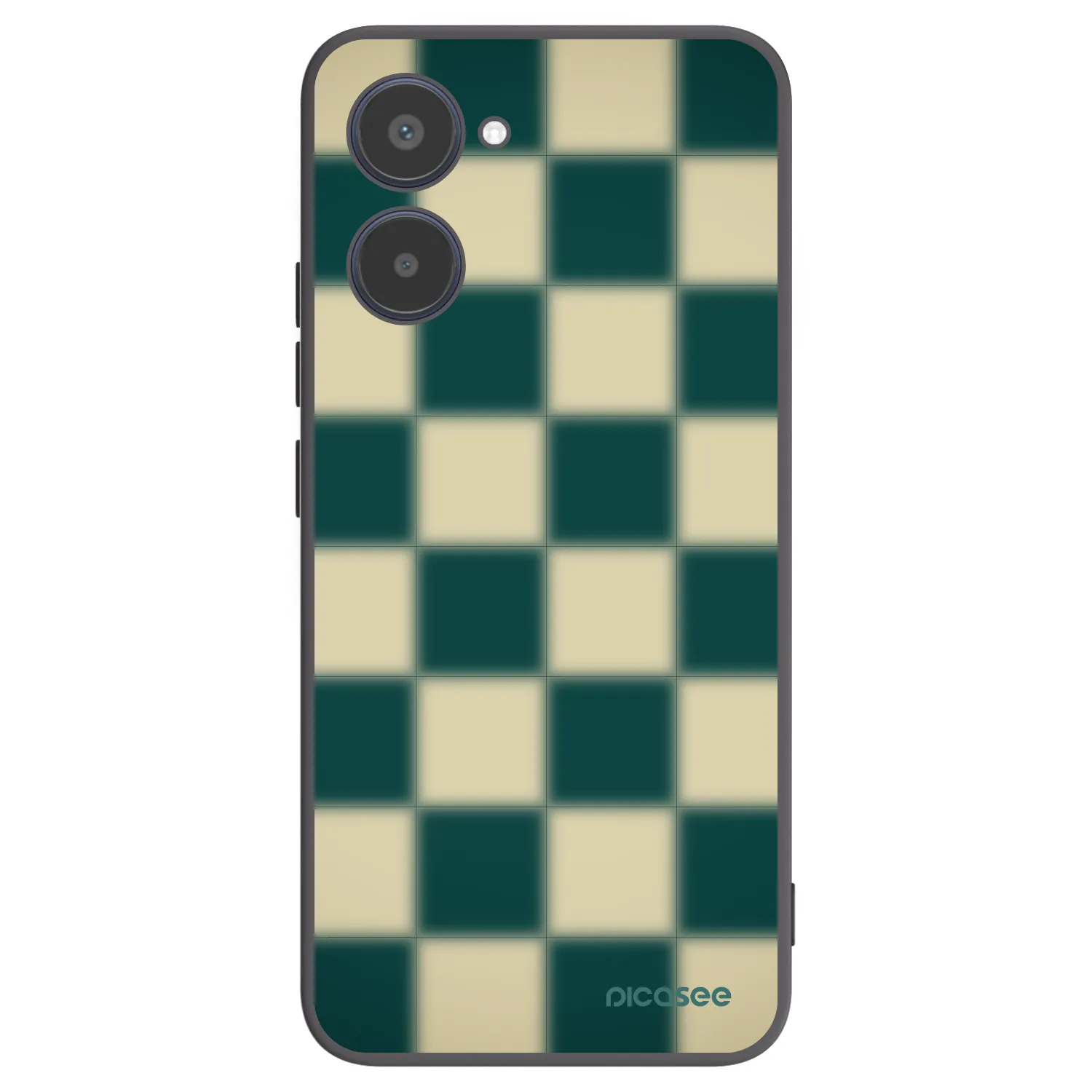 Picasee silikonowe czarne etui na Realme 10 4G - Shadow Chess