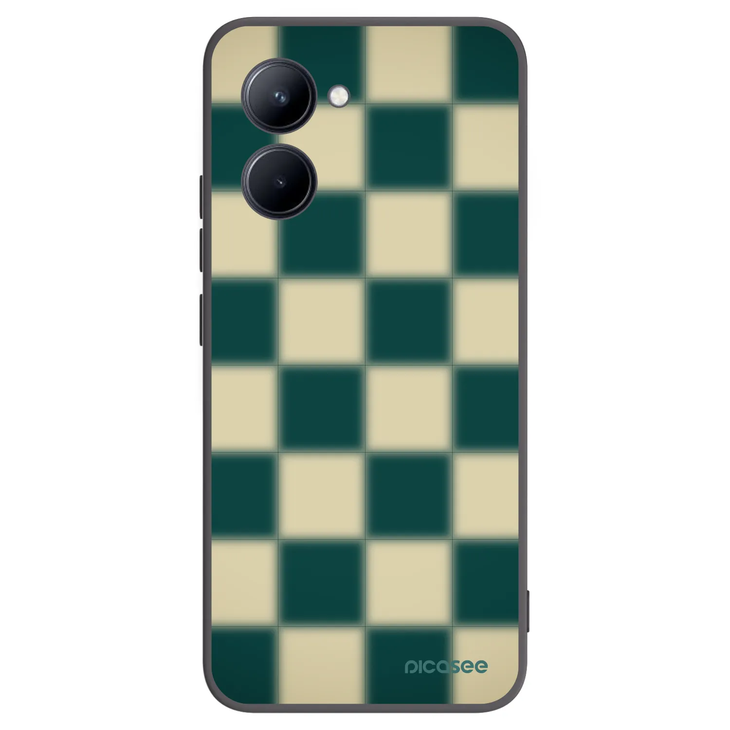 Picasee silikonowe czarne etui na Realme C33 (2023) - Shadow Chess
