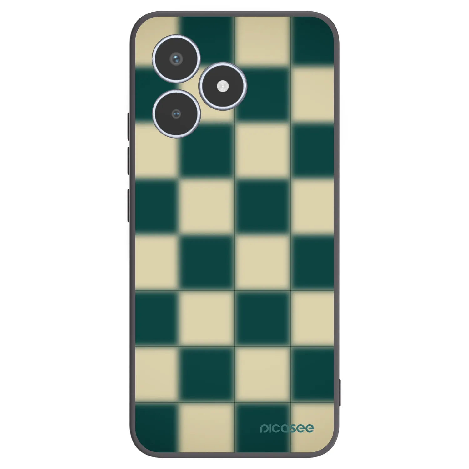 Picasee silikonowe czarne etui na Realme C53 - Shadow Chess