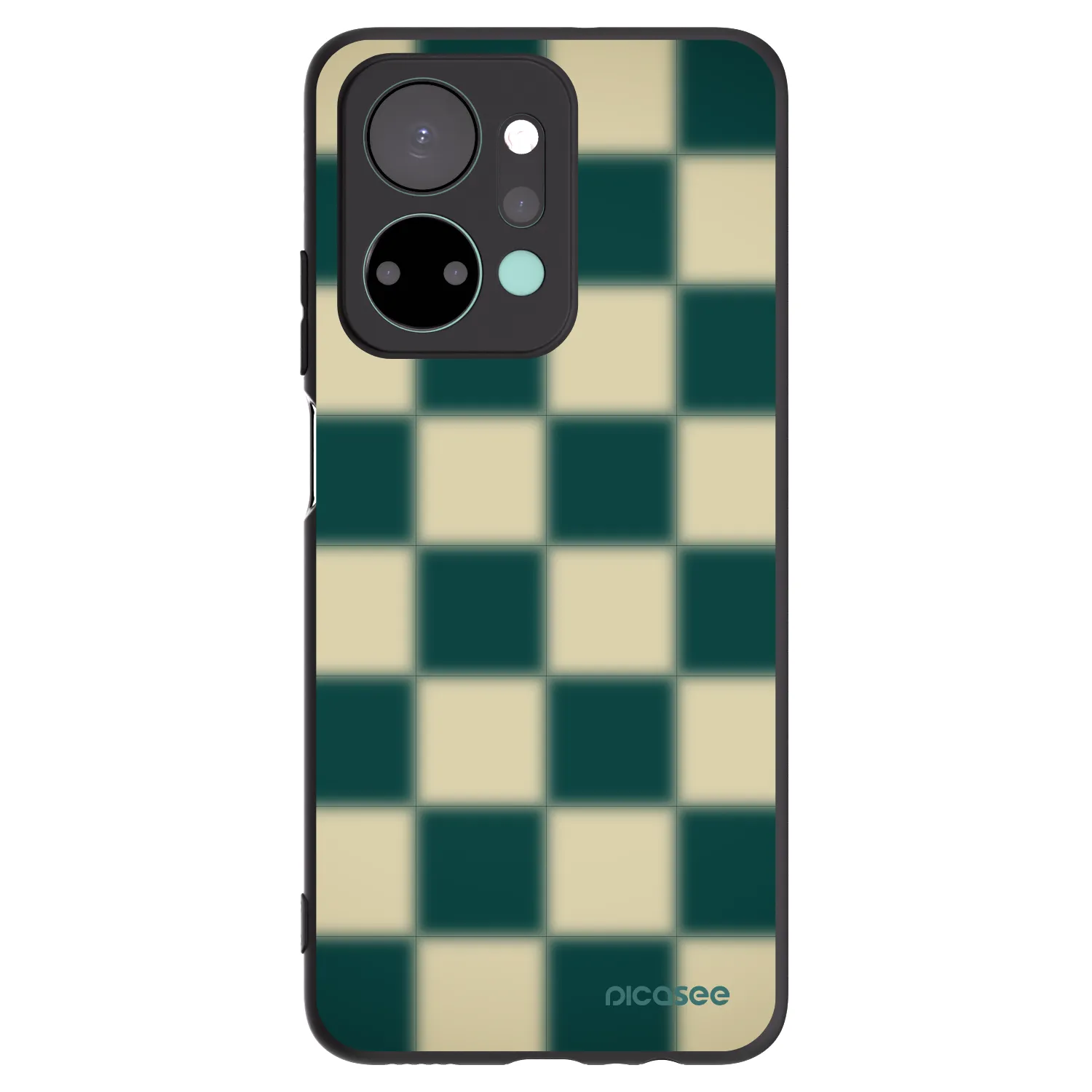 Picasee silikonowe czarne etui na Honor X7a - Shadow Chess