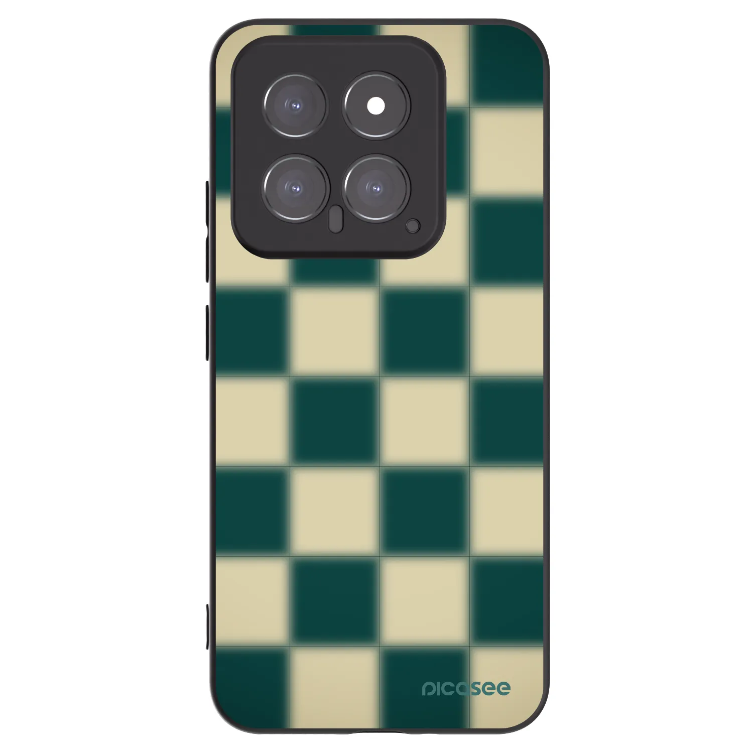 Picasee silikonowe czarne etui na Xiaomi 14 - Shadow Chess