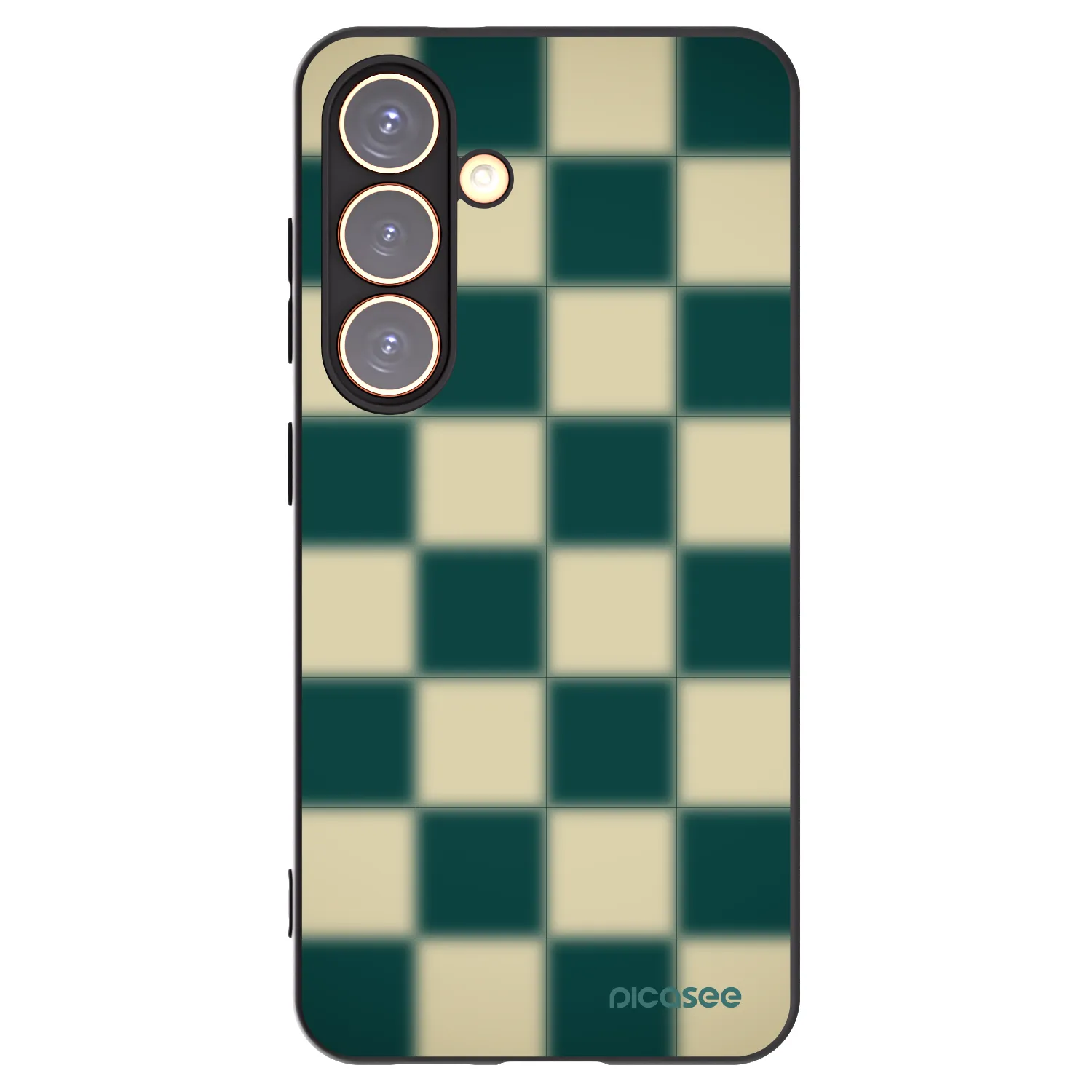 Picasee silikonowe czarne etui na Samsung Galaxy S24 S921B 5G - Shadow Chess