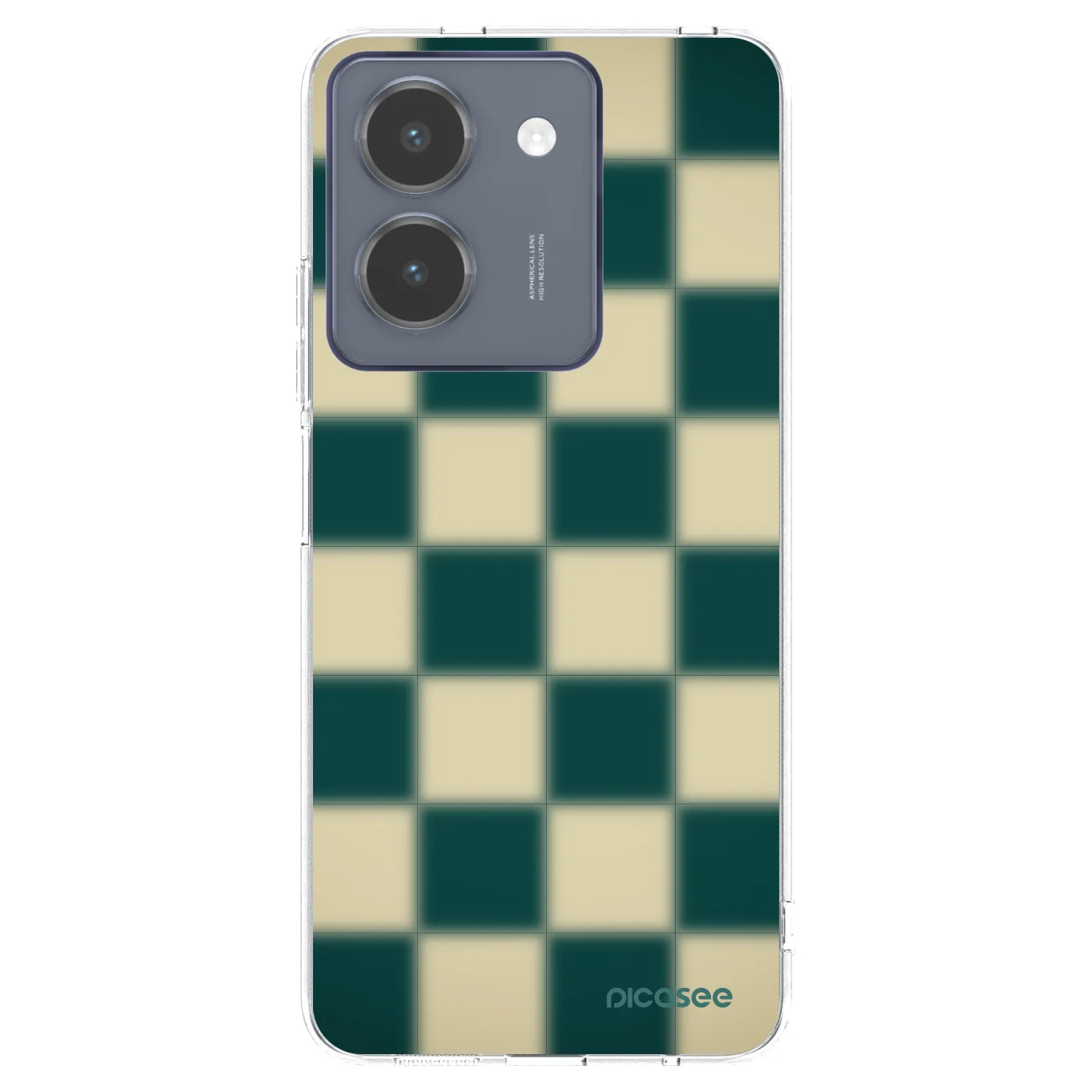 Picasee silikonowe przeźroczyste etui na Vivo Y36 4G - Shadow Chess