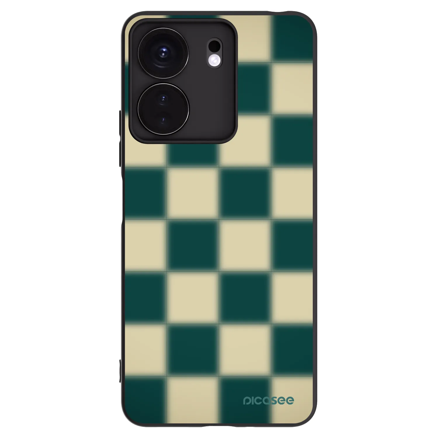 Picasee silikonowe czarne etui na Xiaomi Redmi 13C 4G - Shadow Chess