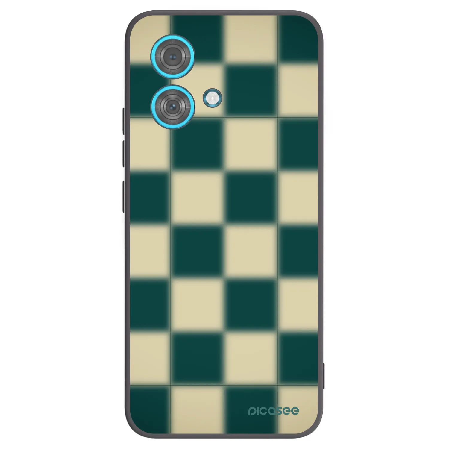 Picasee silikonowe czarne etui na Motorola Edge 40 Neo - Shadow Chess
