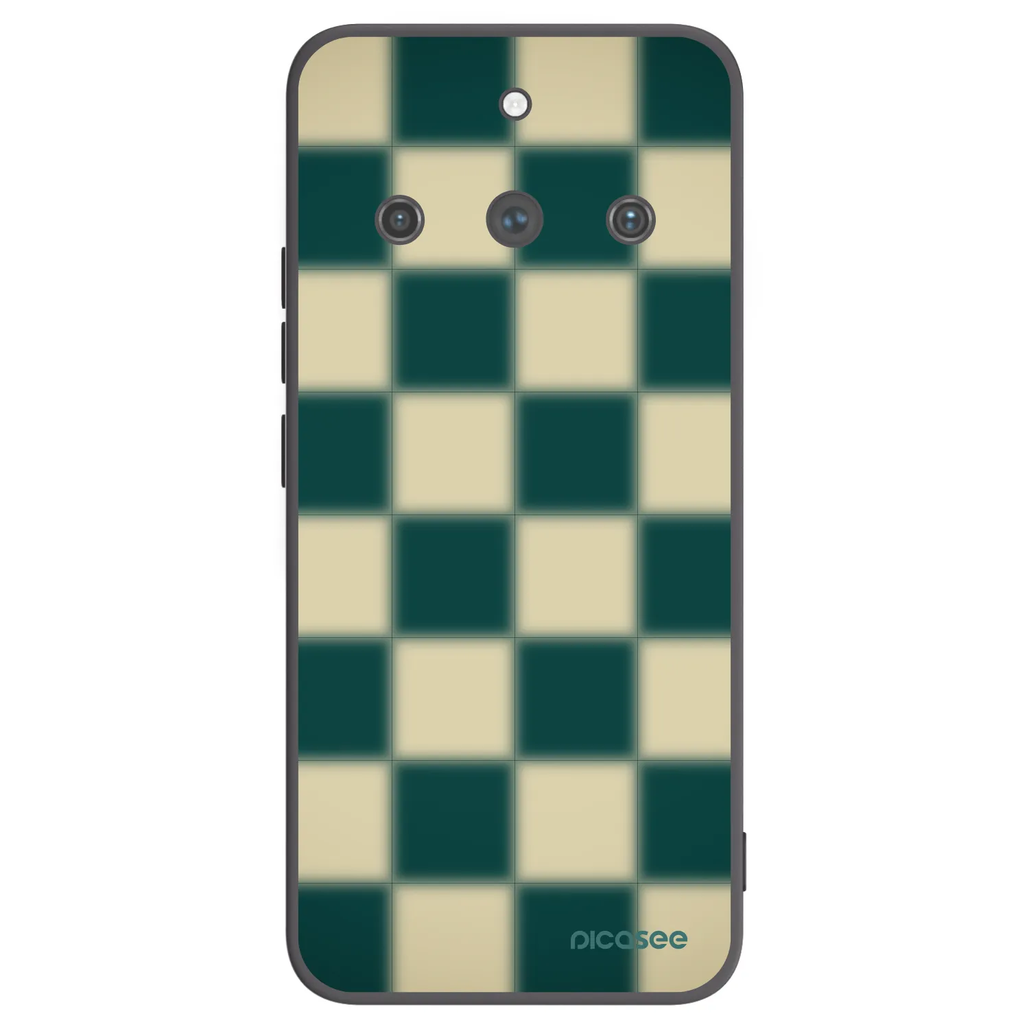 Picasee silikonowe czarne etui na Realme 11 Pro+ - Shadow Chess