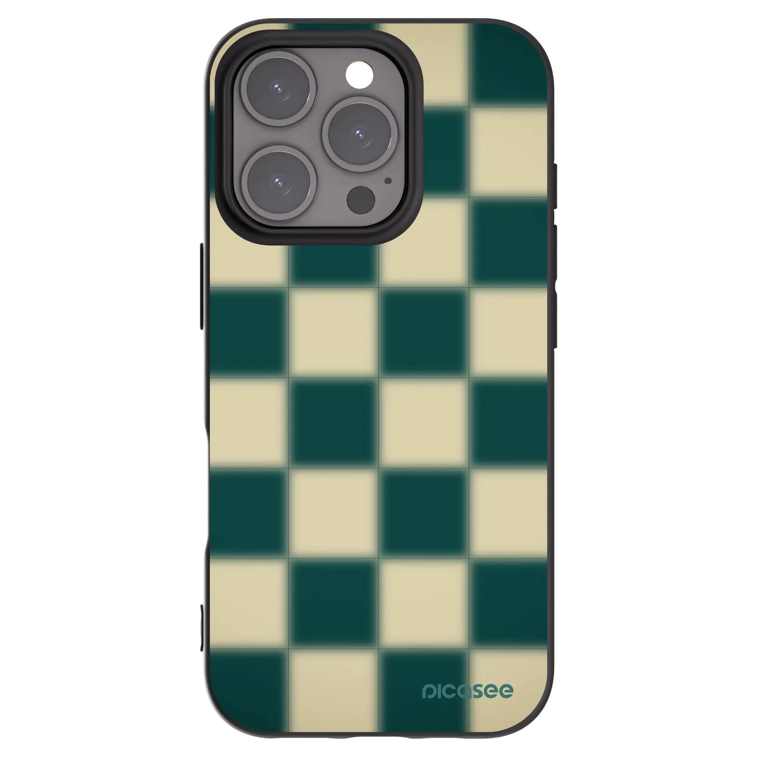 Picasee silikonowe czarne etui na Apple iPhone 16 Pro - Shadow Chess