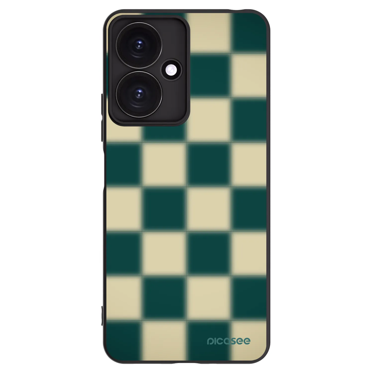 Picasee silikonowe czarne etui na Xiaomi Redmi 13C 5G - Shadow Chess