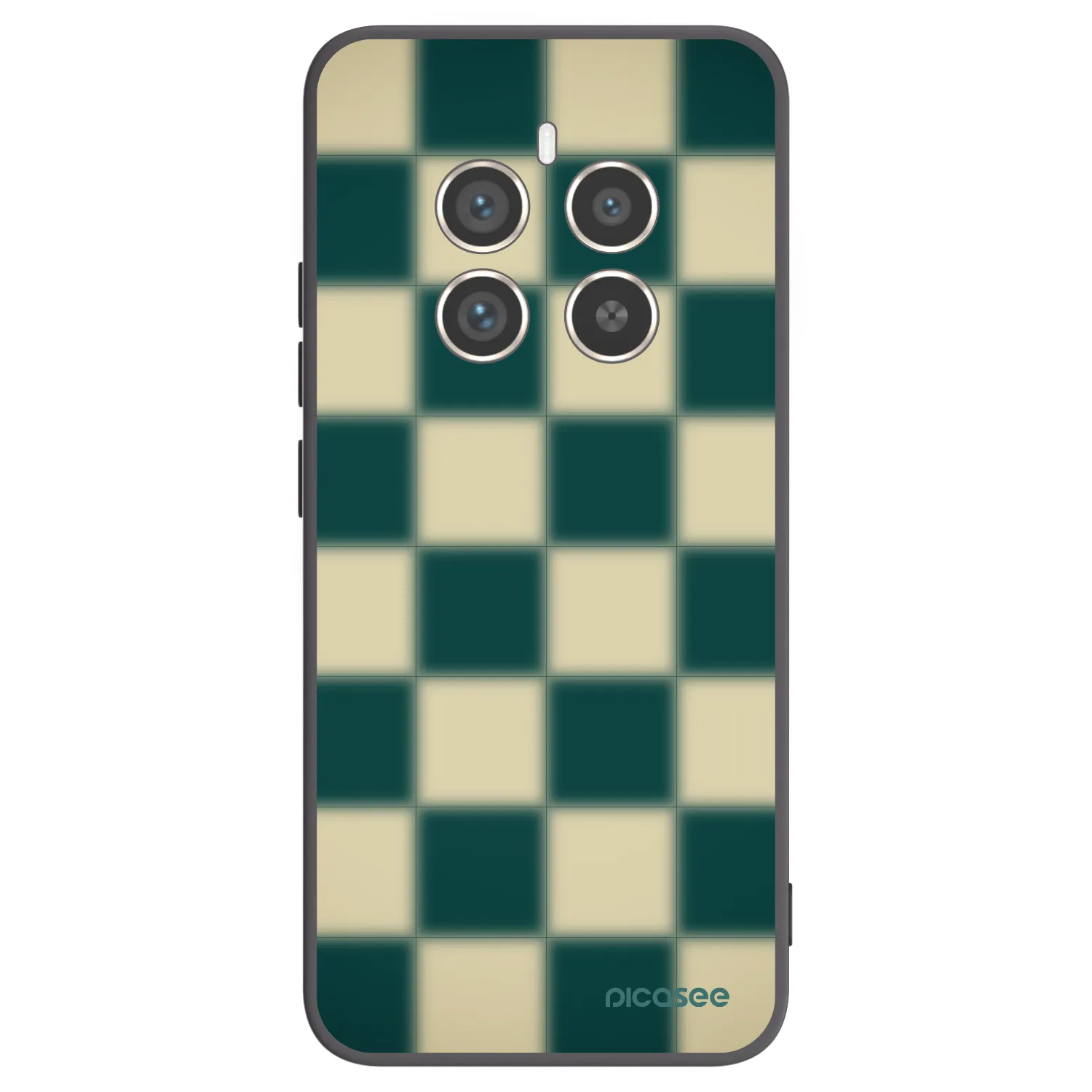 Picasee silikonowe czarne etui na Realme 12 Pro 5G - Shadow Chess