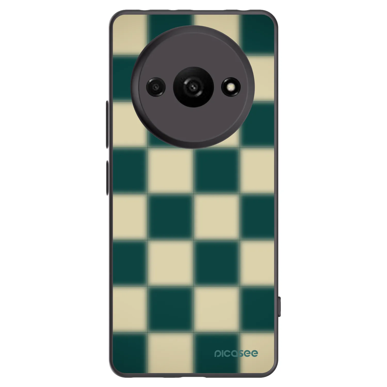 Picasee silikonowe czarne etui na Xiaomi Redmi A3 - Shadow Chess
