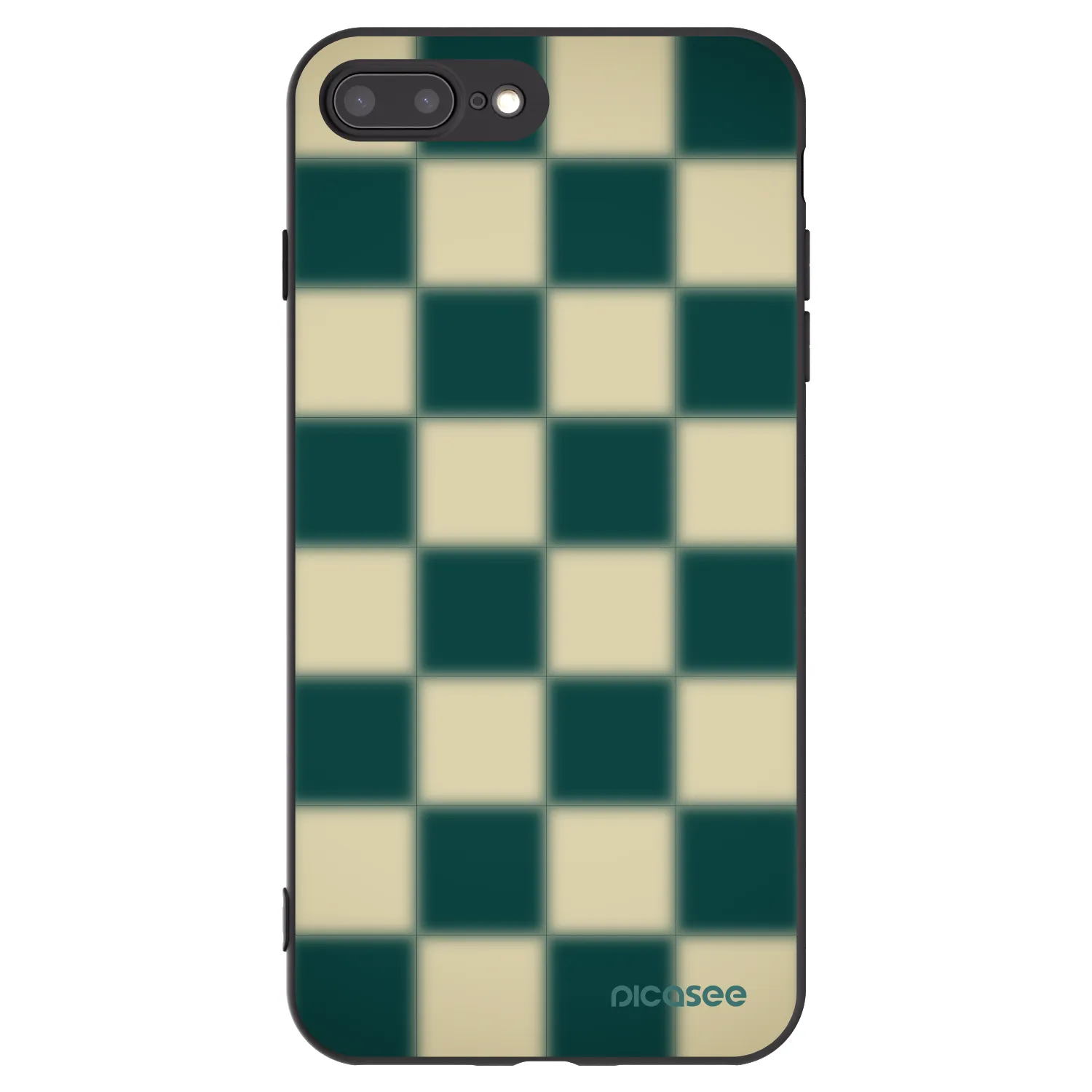 Picasee silikonowe czarne etui na Apple iPhone 8 Plus - Shadow Chess