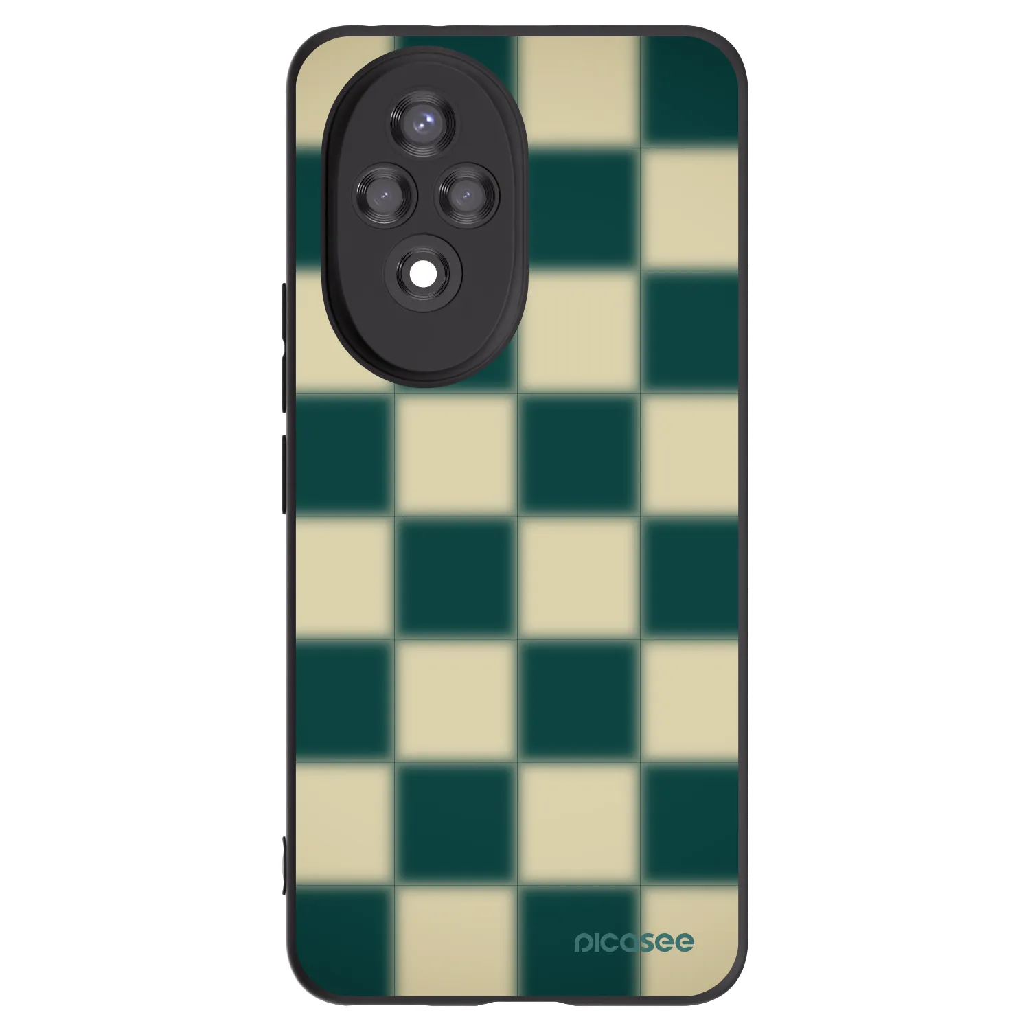 Picasee silikonowe czarne etui na Honor 200 5G - Shadow Chess