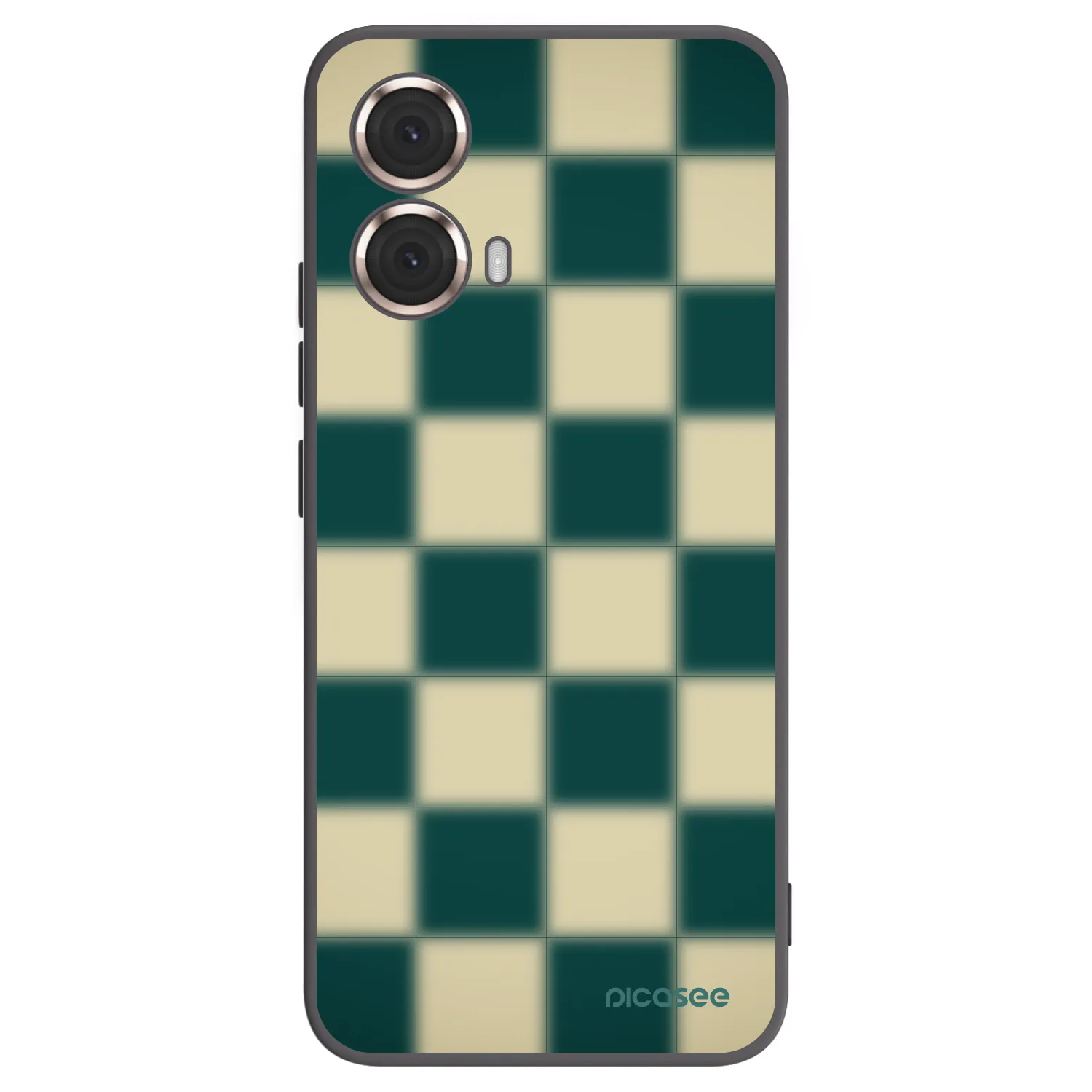 Picasee silikonowe czarne etui na Motorola Moto G85 - Shadow Chess