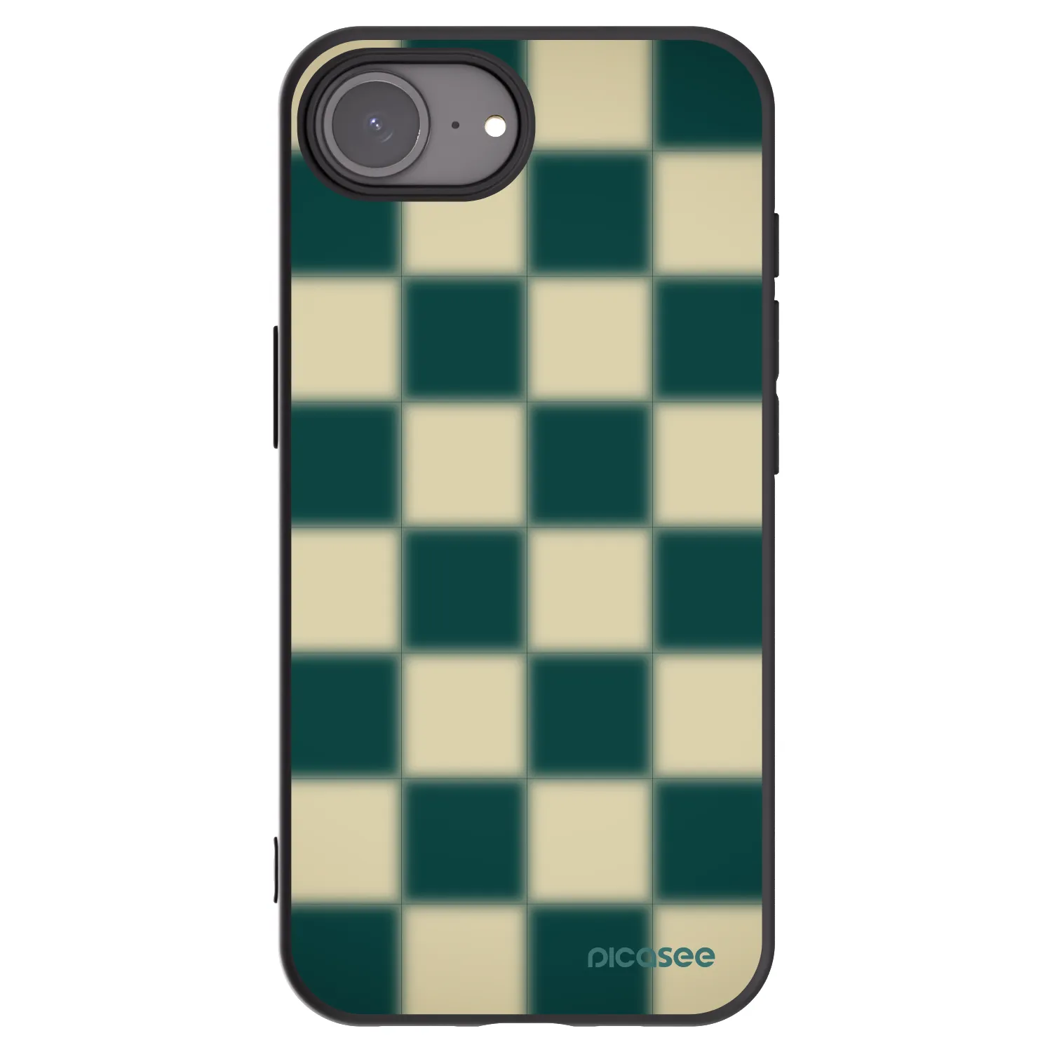 Picasee silikonowe czarne etui na Apple iPhone 16e - Shadow Chess