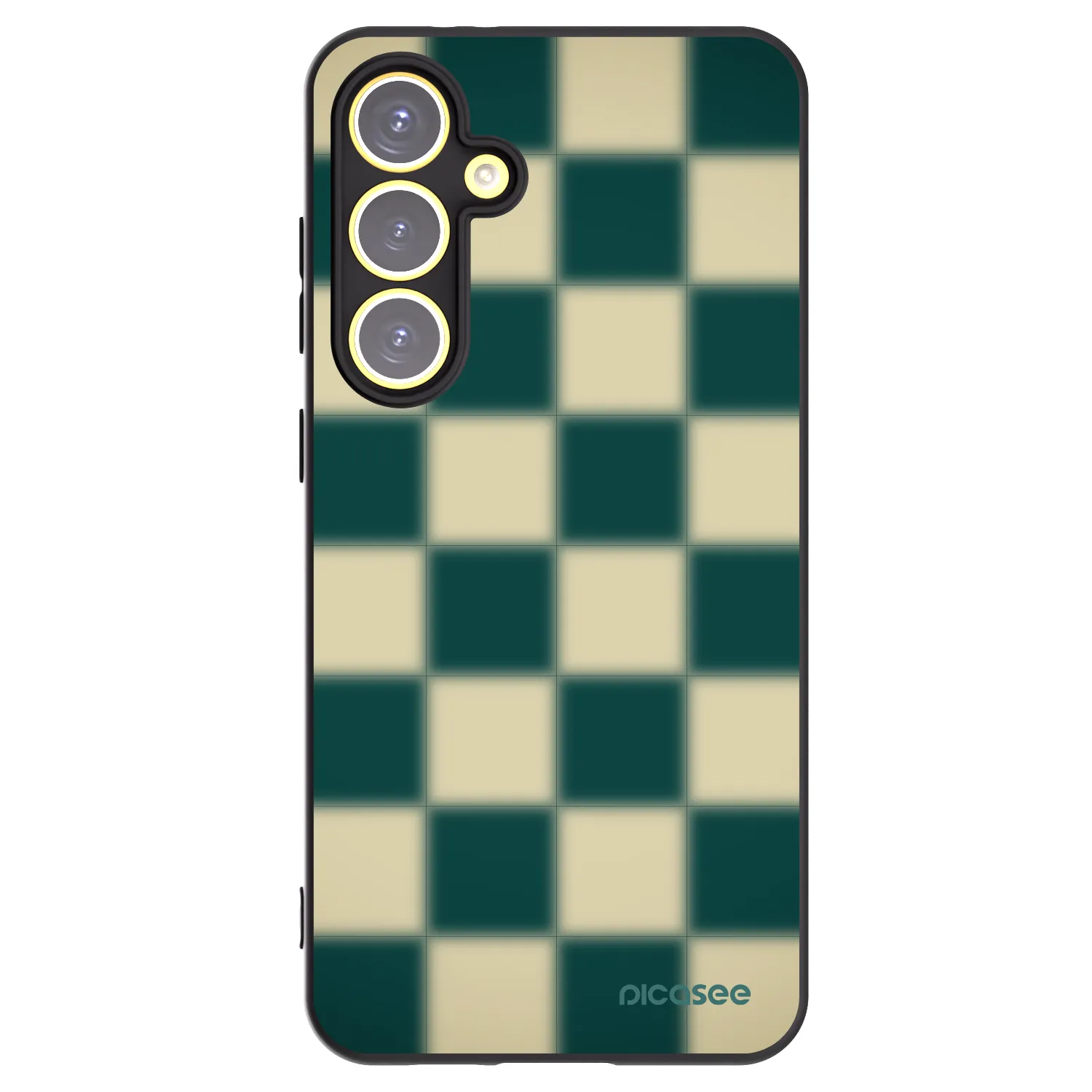 Picasee silikonowe czarne etui na Samsung Galaxy S24 FE S721B - Shadow Chess