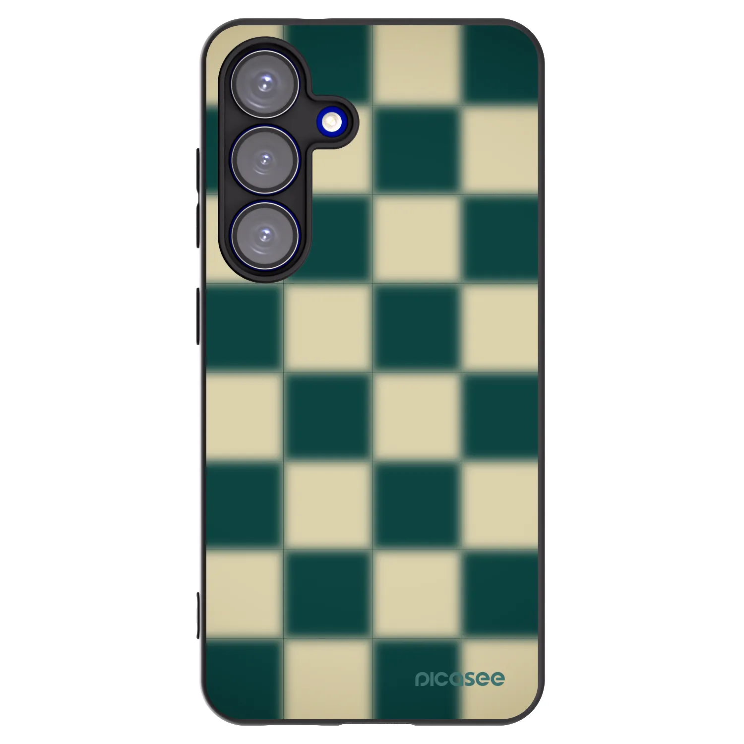 Picasee silikonowe czarne etui na Samsung Galaxy S25 5G - Shadow Chess