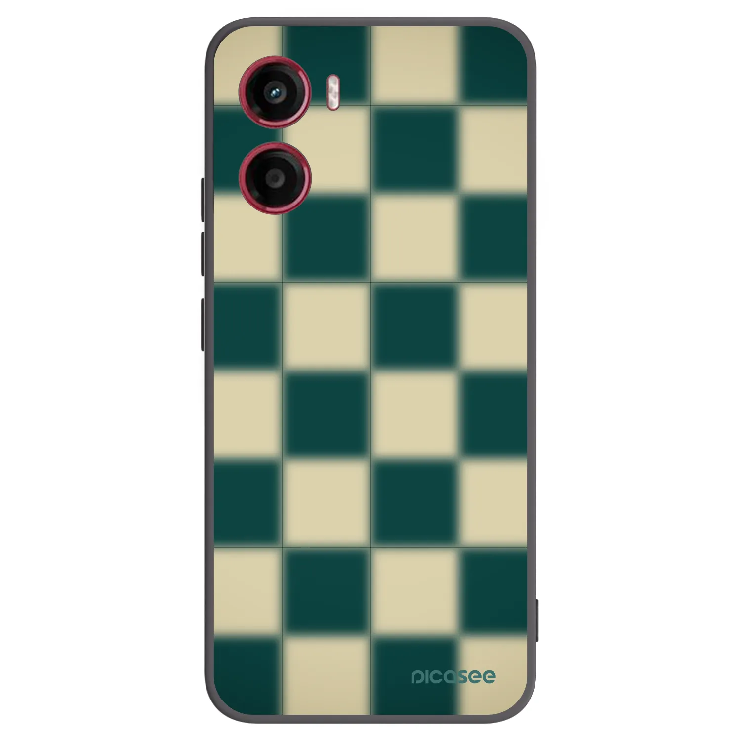 Picasee silikonowe czarne etui na Motorola Moto G05 - Shadow Chess