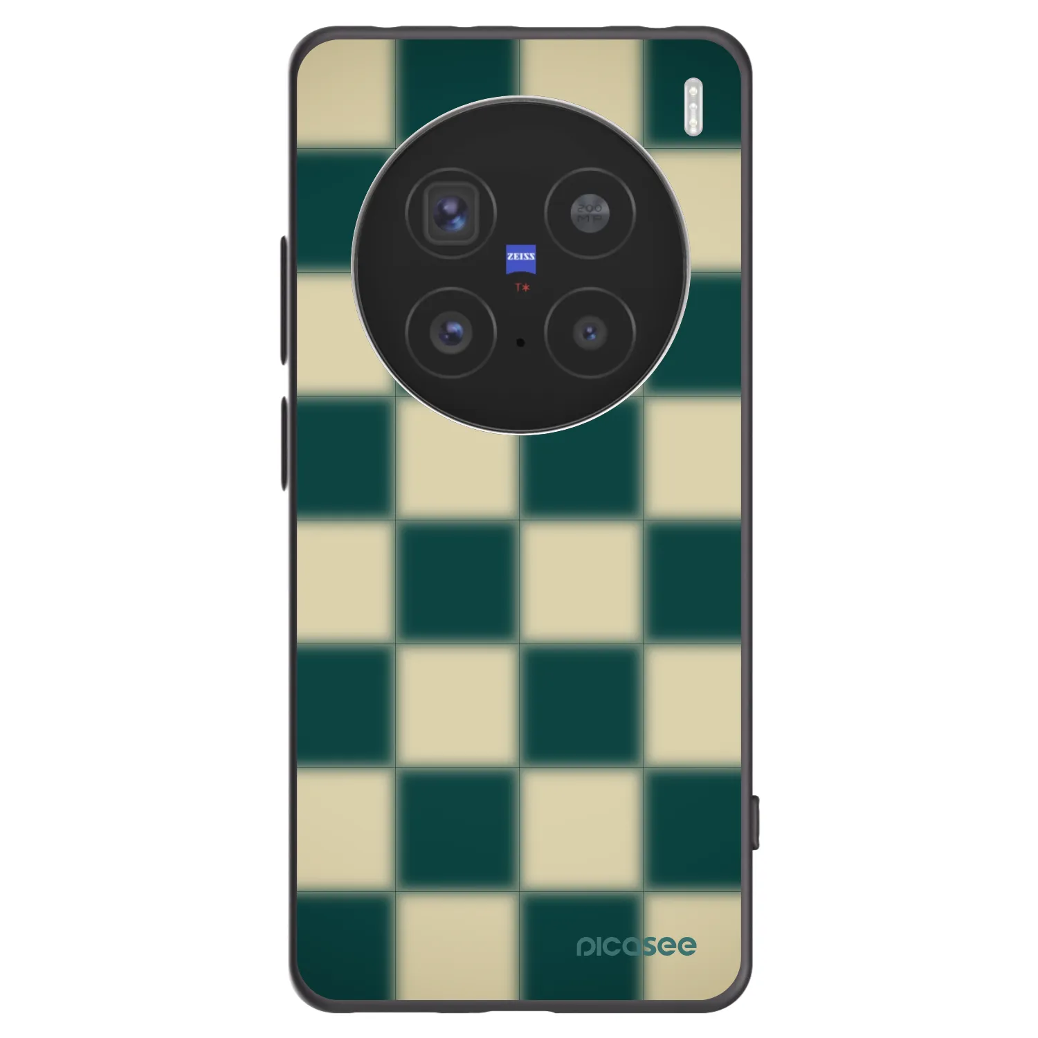 Picasee silikonowe czarne etui na Vivo X200 Pro - Shadow Chess