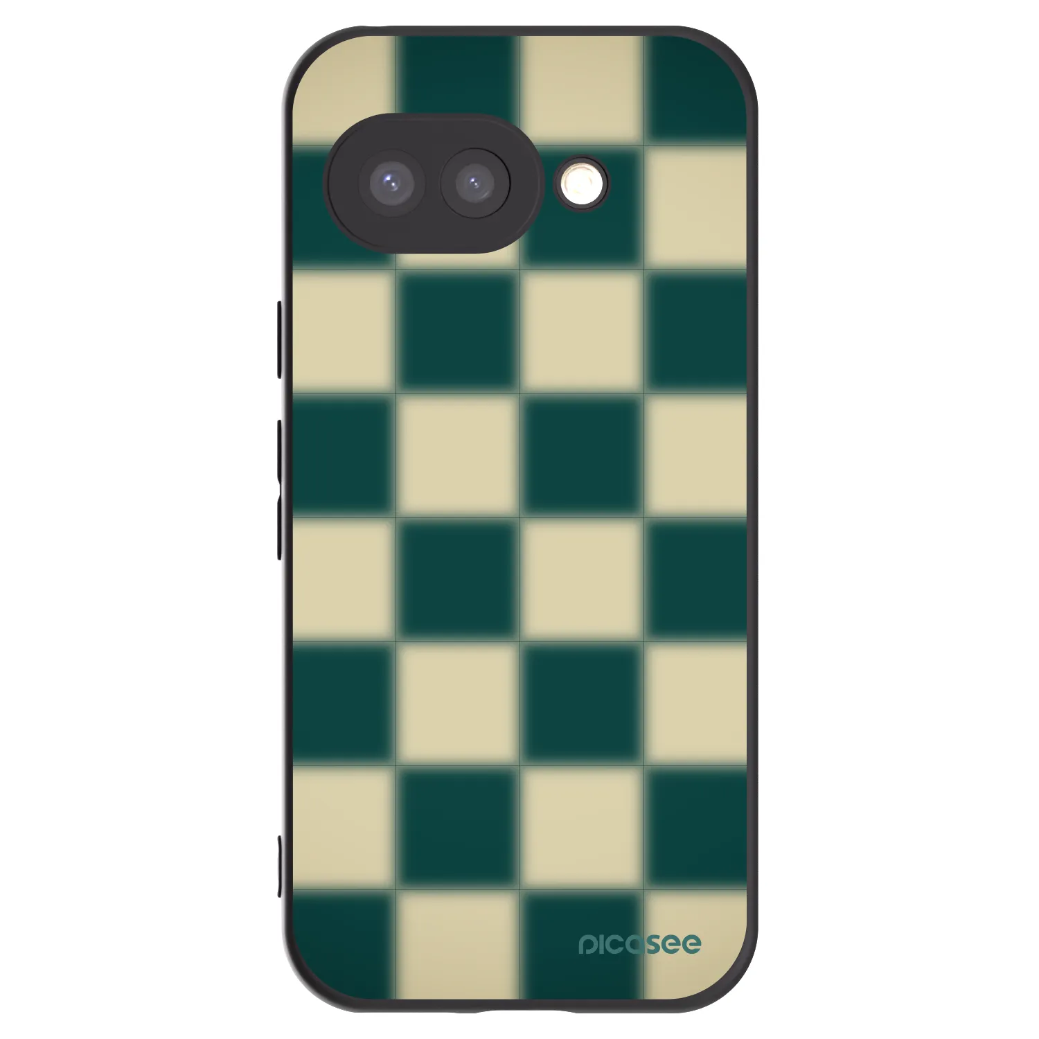 Picasee silikonowe czarne etui na Google Pixel 9a - Shadow Chess