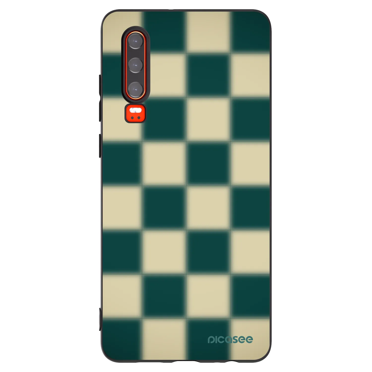 Picasee silikonowe czarne etui na Huawei P30 - Shadow Chess