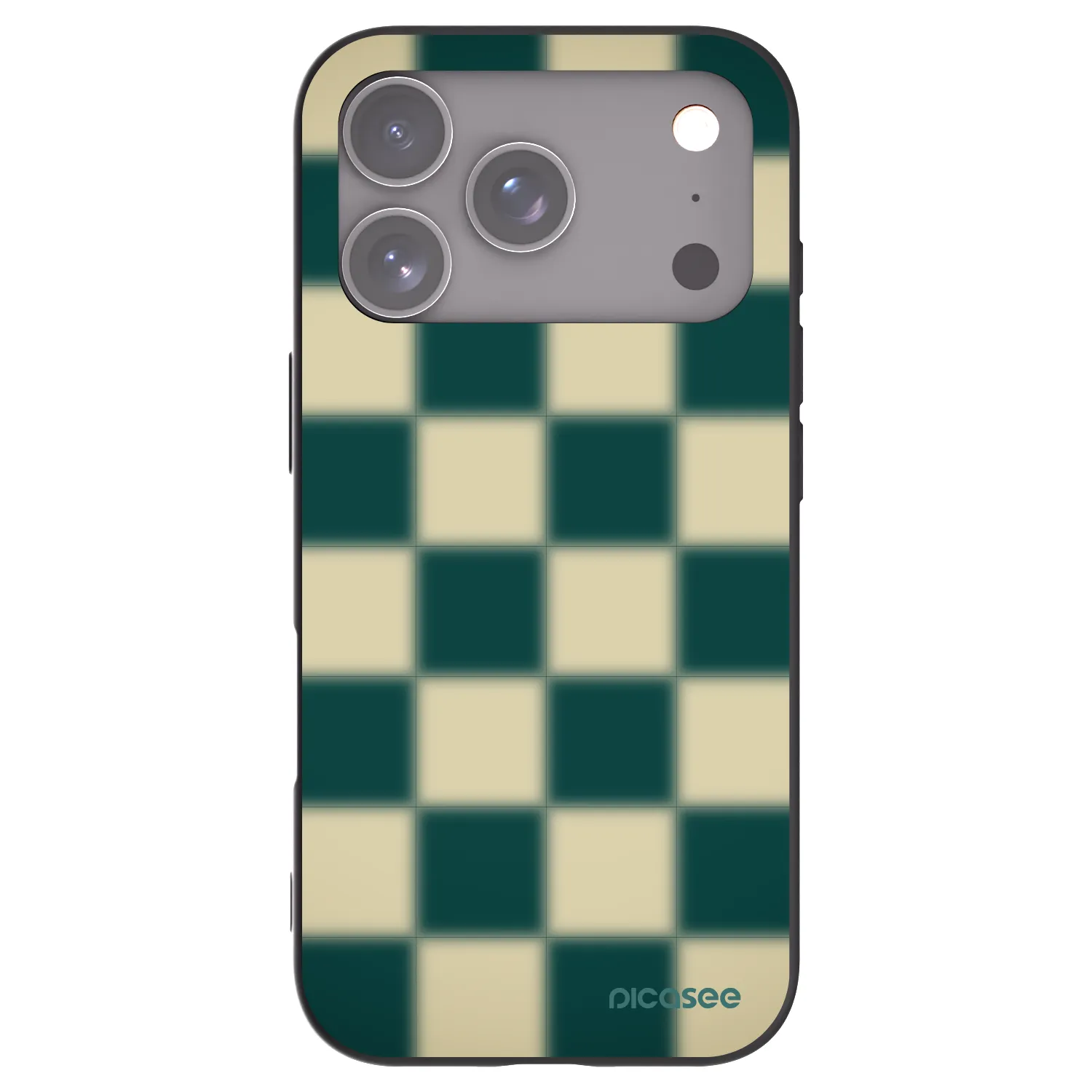 Picasee silikonowe czarne etui na Apple iPhone 17 Pro - Shadow Chess