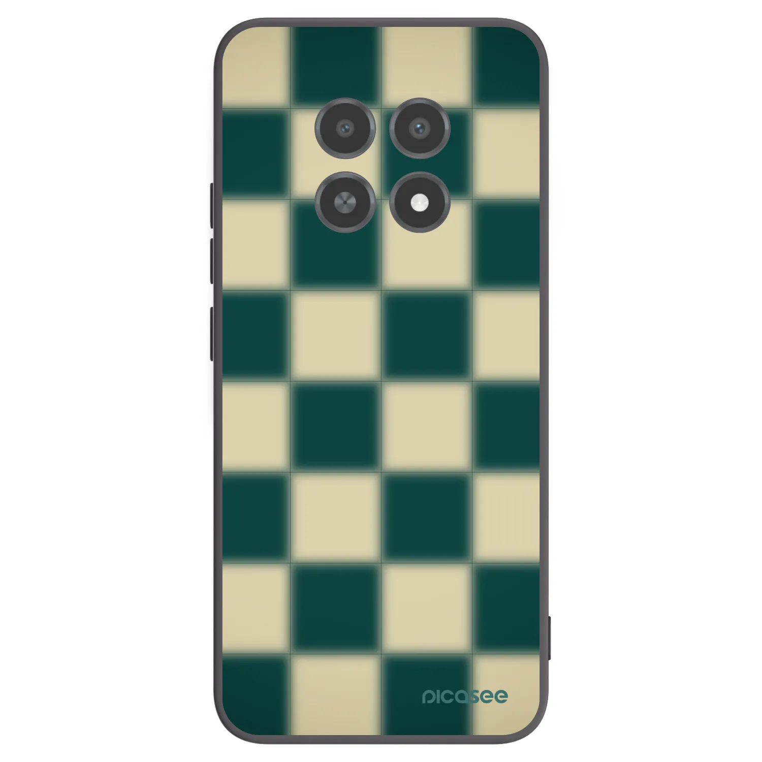 Picasee silikonowe czarne etui na Realme 12X - Shadow Chess