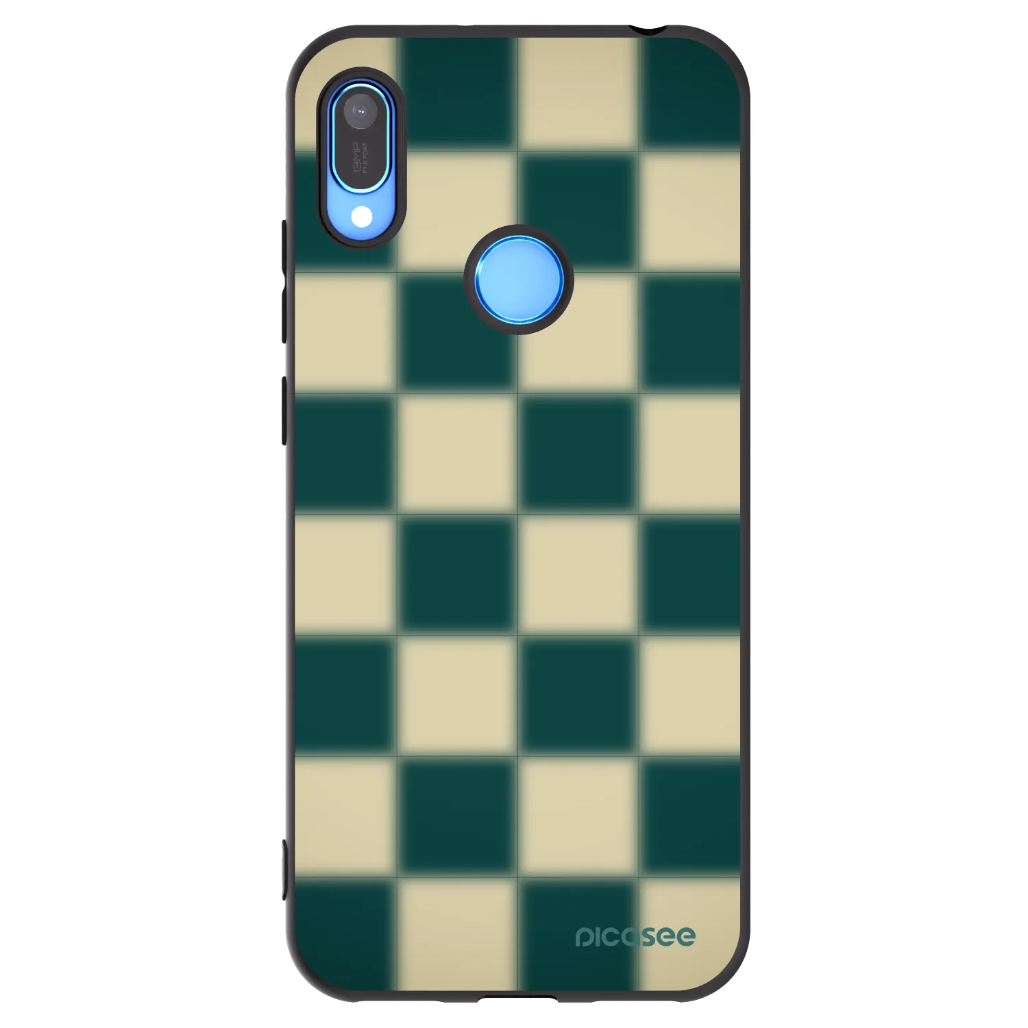 Picasee silikonowe czarne etui na Huawei Y6 2019 - Shadow Chess