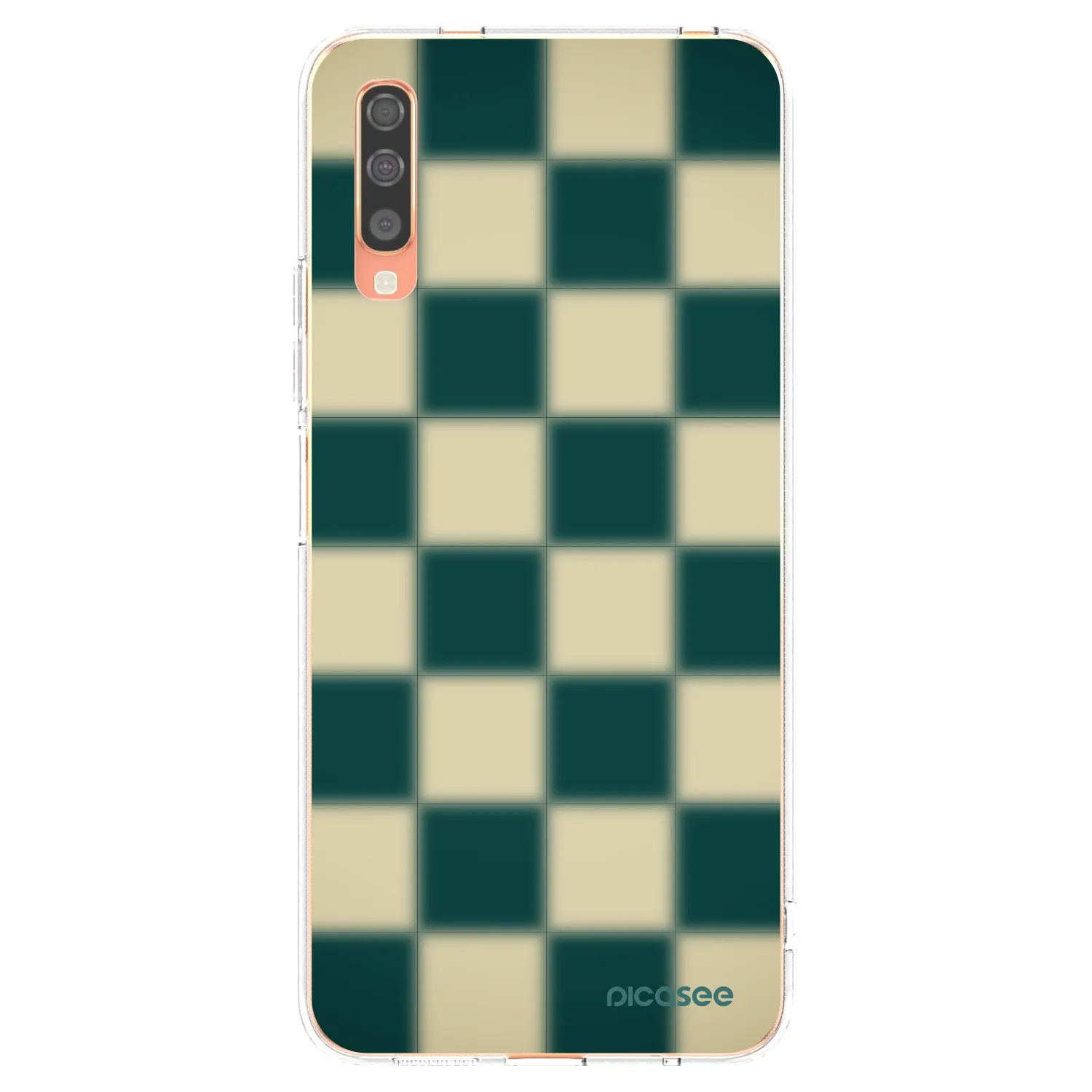 Picasee silikonowe przeźroczyste etui na Samsung Galaxy A70 A705F - Shadow Chess