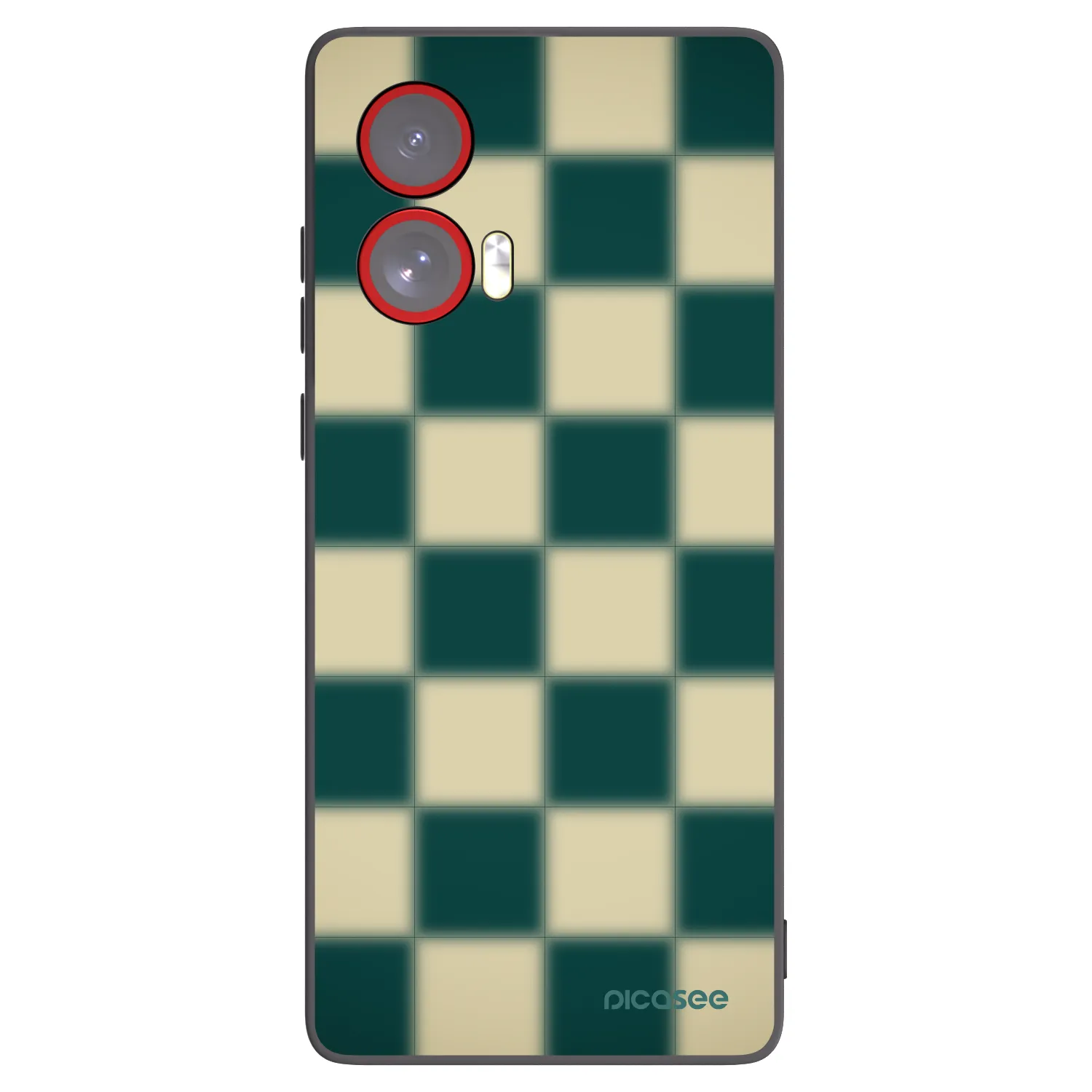 Picasee silikonowe czarne etui na Motorola Edge 50 Fusion - Shadow Chess