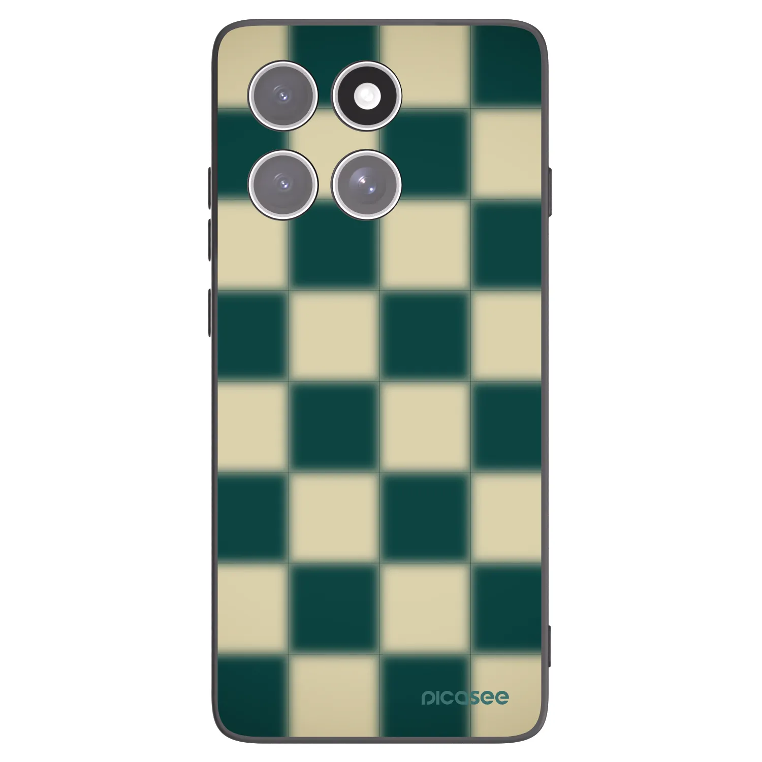 Picasee silikonowe czarne etui na Motorola Edge 60 Fusion - Shadow Chess