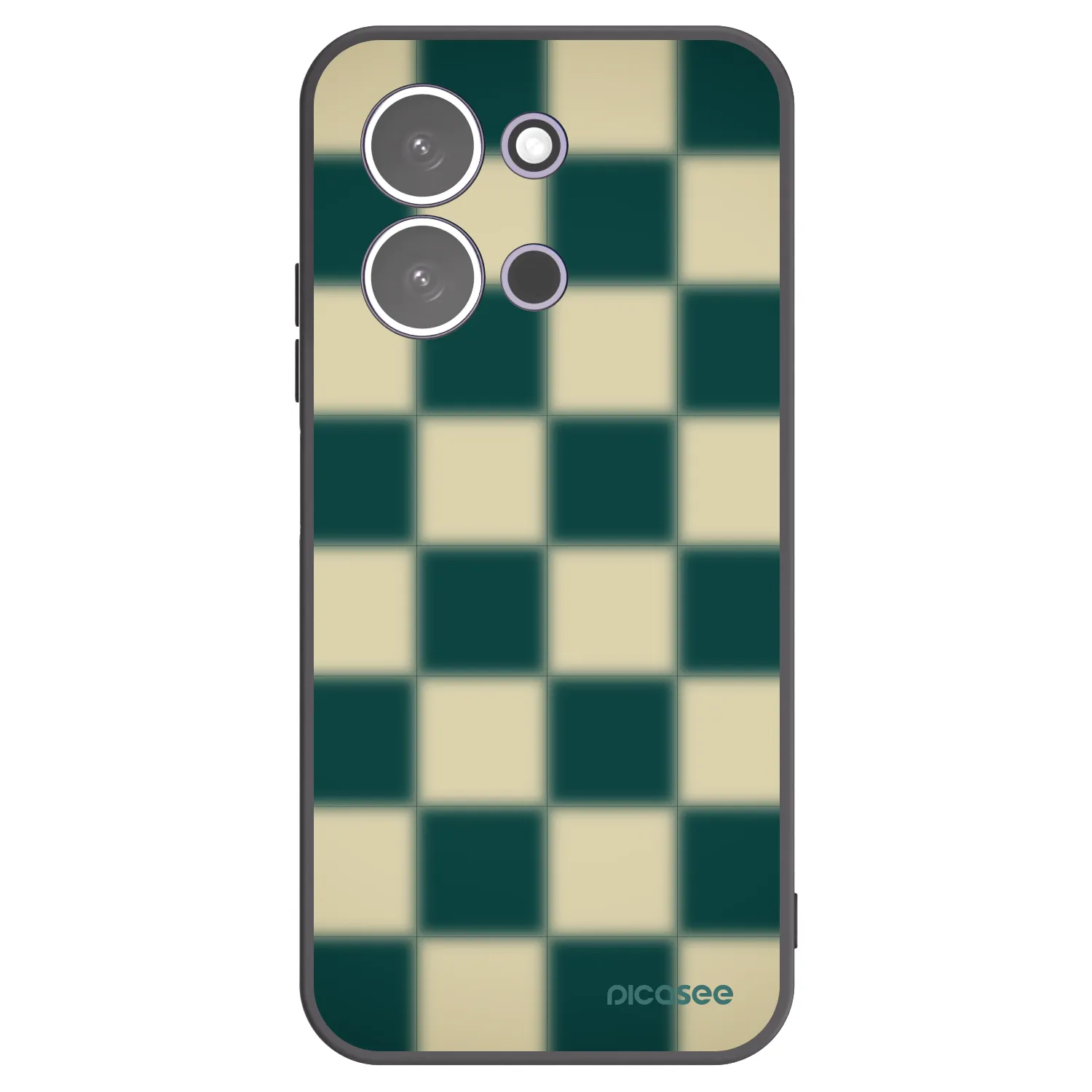 Picasee silikonowe czarne etui na Xiaomi Redmi 15C 5G - Shadow Chess