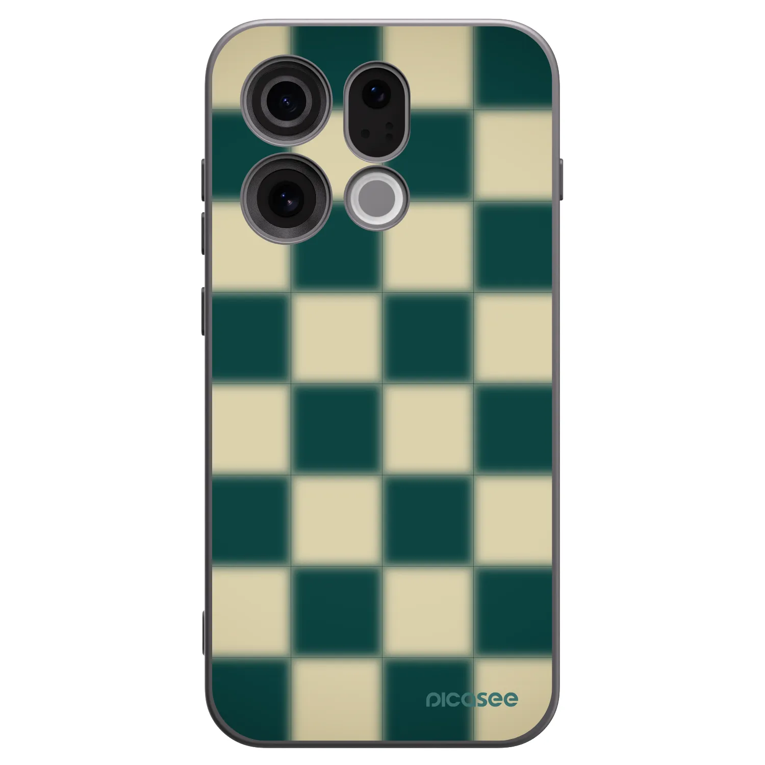 Picasee silikonowe czarne etui na OPPO Find X9 - Shadow Chess