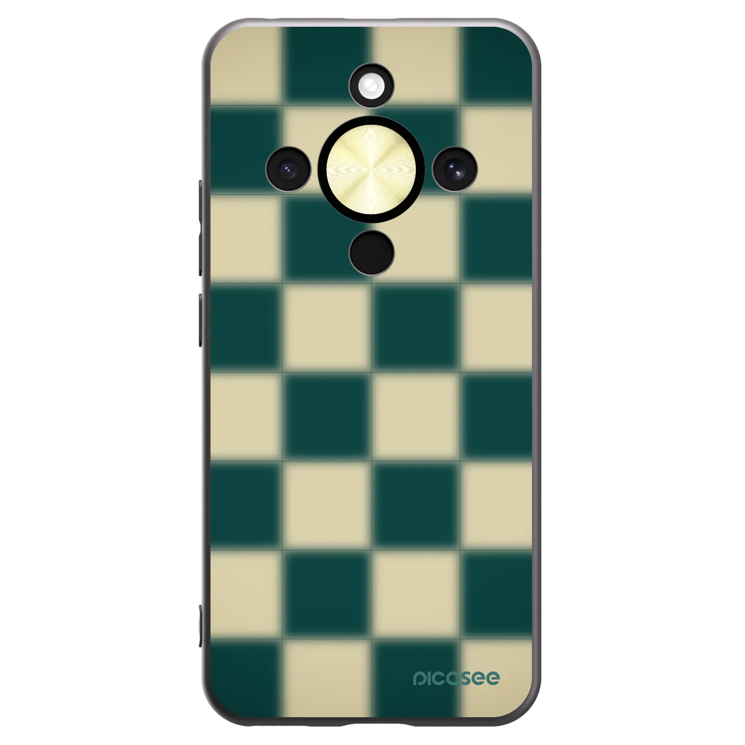 Picasee silikonowe czarne etui na Honor Magic8 Lite 5G - Shadow Chess