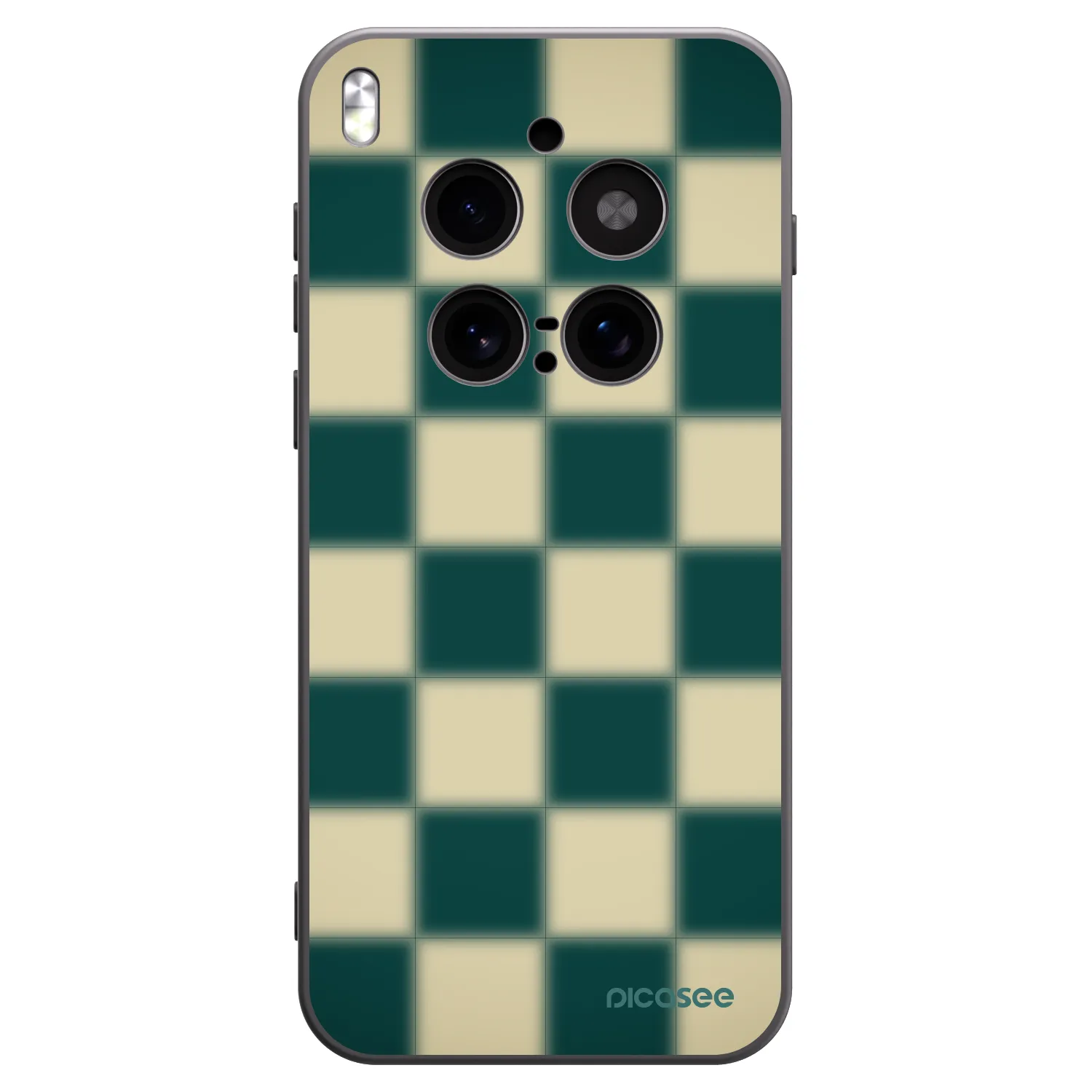 Picasee silikonowe czarne etui na Vivo X300 Pro - Shadow Chess