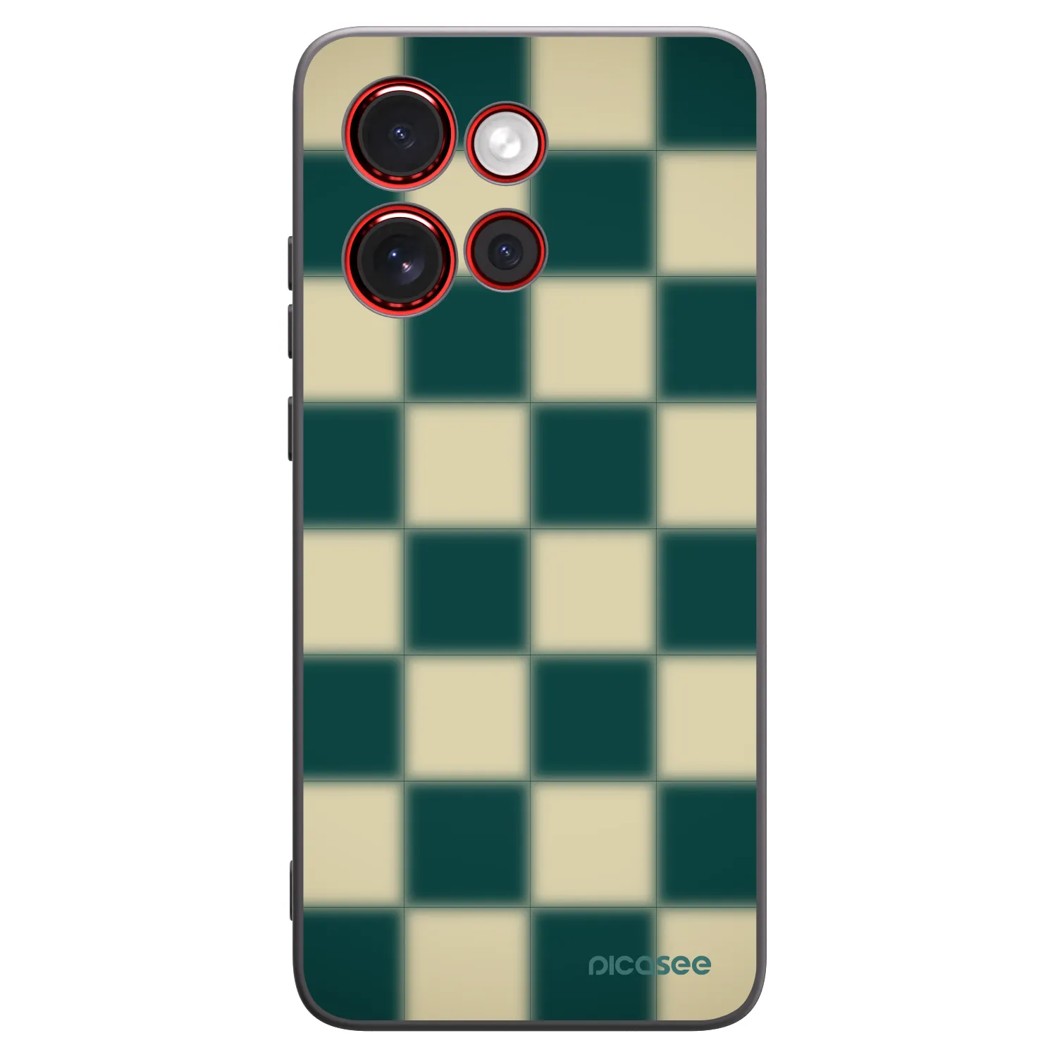 Picasee silikonowe czarne etui na Motorola Edge 60 Neo 5G - Shadow Chess